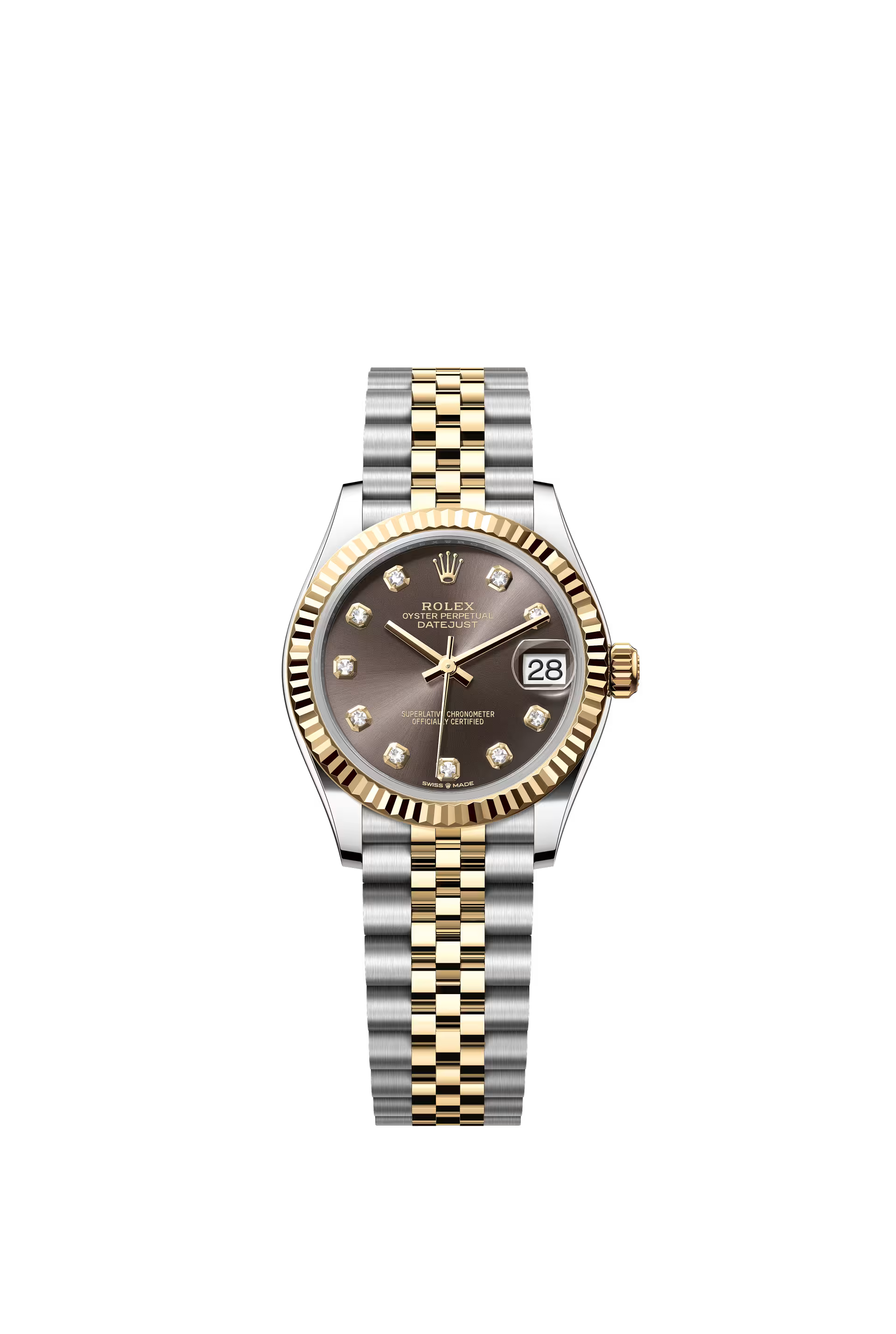 DATEJUST 31MM TWOTONE YELLOWGOLD DARK GREY DIAMOND DIAL (2026)