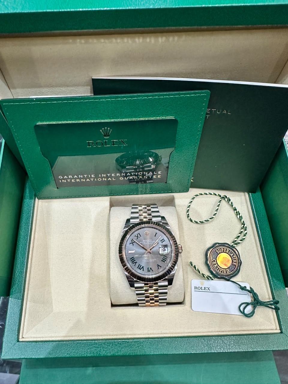 DATEJUST 41MM TWOTONE ROSEGOLD WIMBLEDON DIAL (2025)