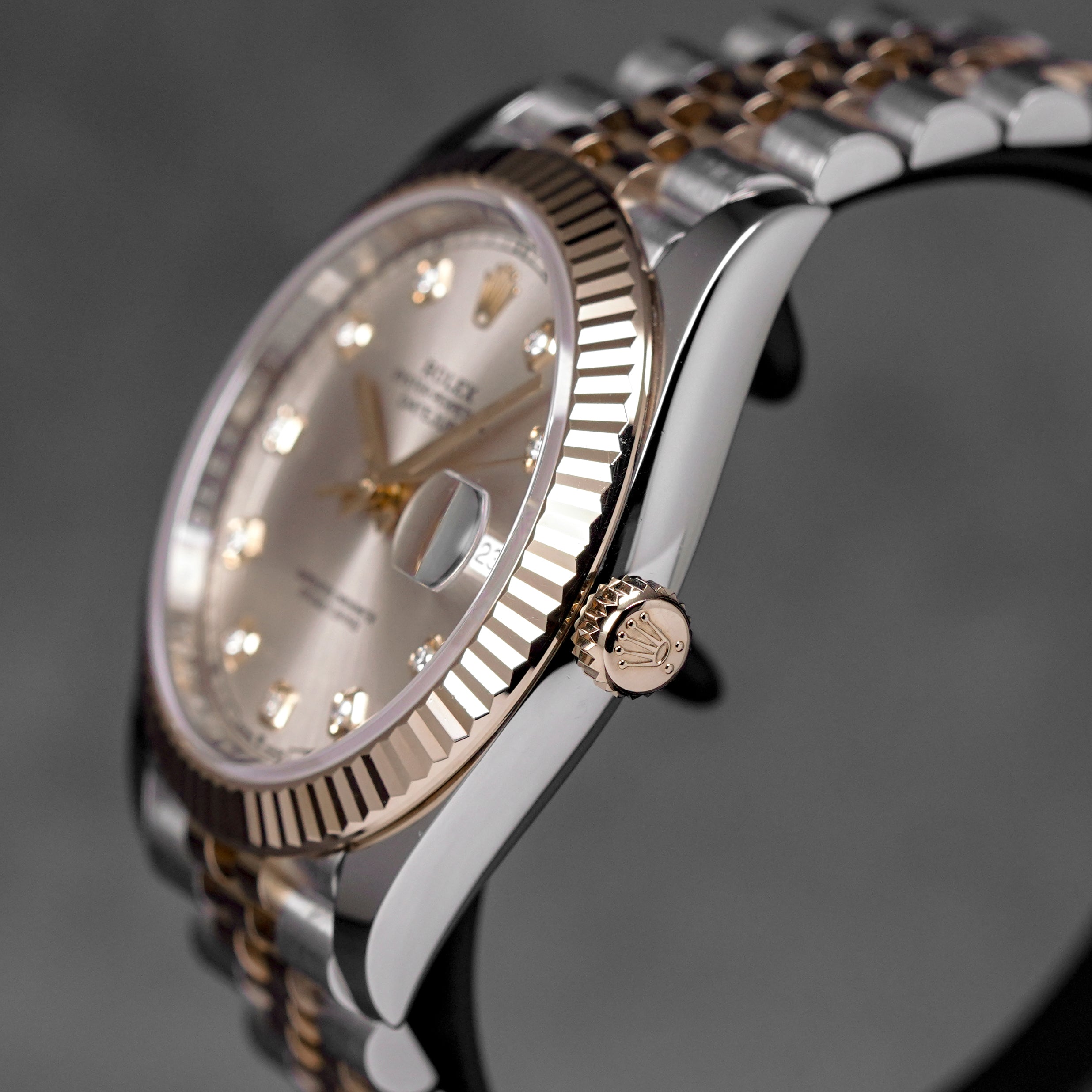 DATEJUST 41MM TWOTONE ROSEGOLD PINK SUNDUST DIAMOND DIAL (2023)