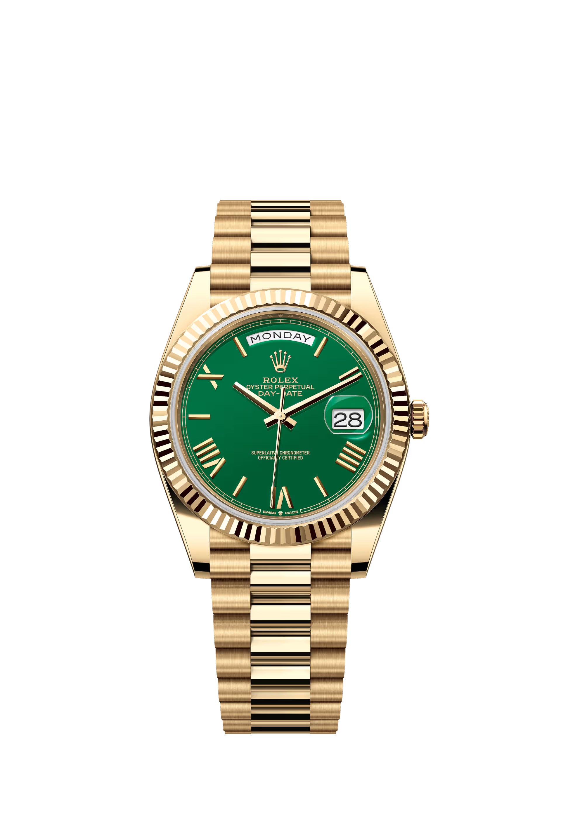 DAYDATE 40MM YELLOWGOLD GREEN DIAL (2026)