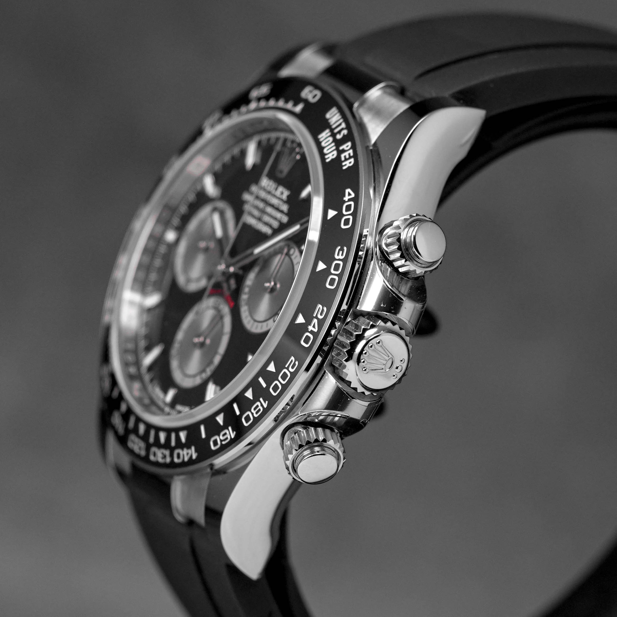 DAYTONA OYSTERFLEX WHITEGOLD BLACK DIAL RING BEZEL (2024)