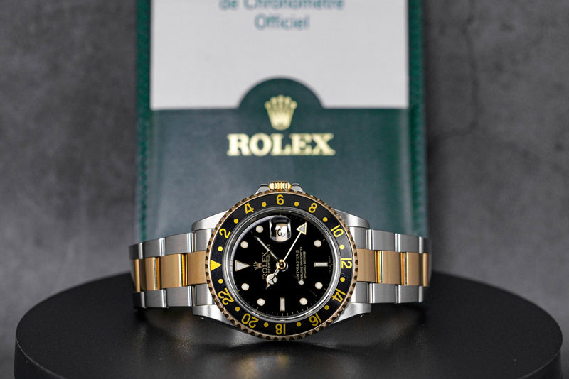 GMT MASTER-II TWOTONE YELLOWGOLD BLACK DIAL 16713 (2003)