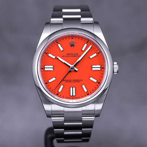 OYSTER PERPETUAL 41MM RED CORAL DIAL (2021)