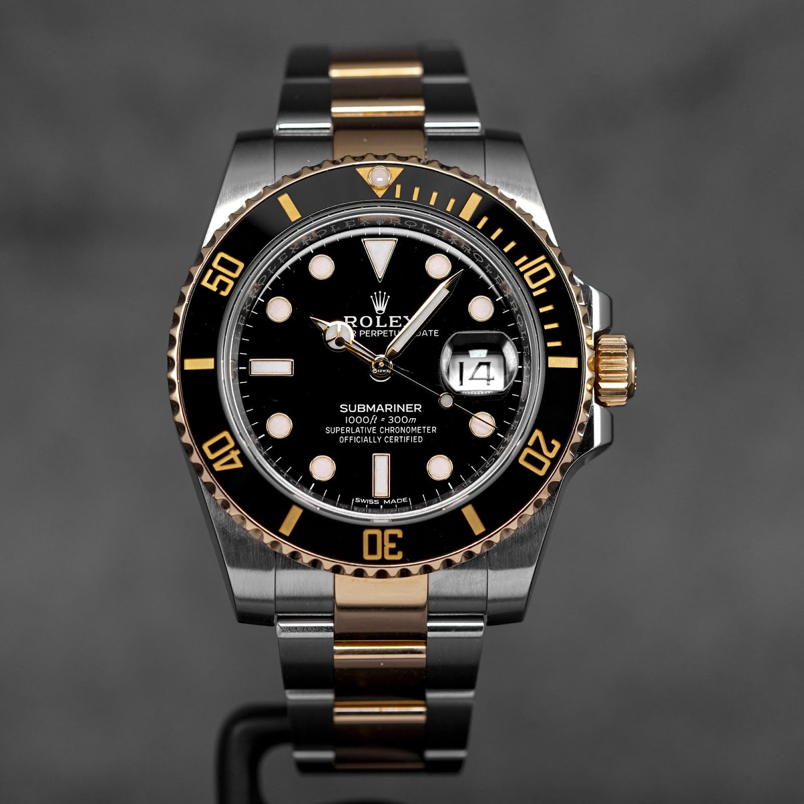 SUBMARINER DATE 40MM TWOTONE YELLOWGOLD BLACK DIAL (2017)
