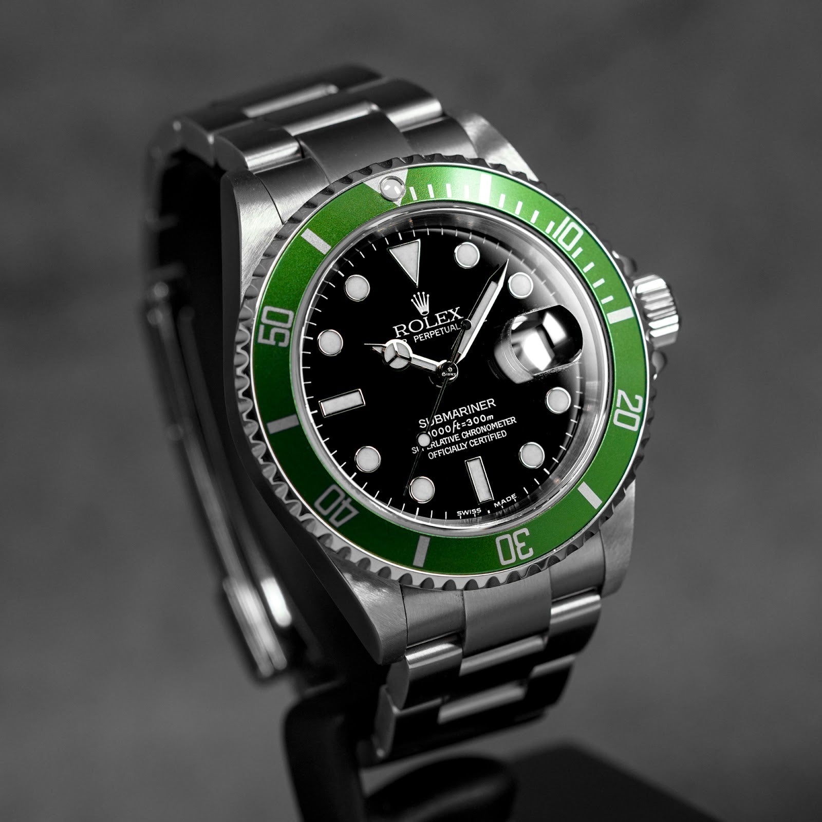 SUBMARINER DATE 40MM KERMIT 'Y SERIES' FLAT FOUR BEZEL (WATCH ONLY)