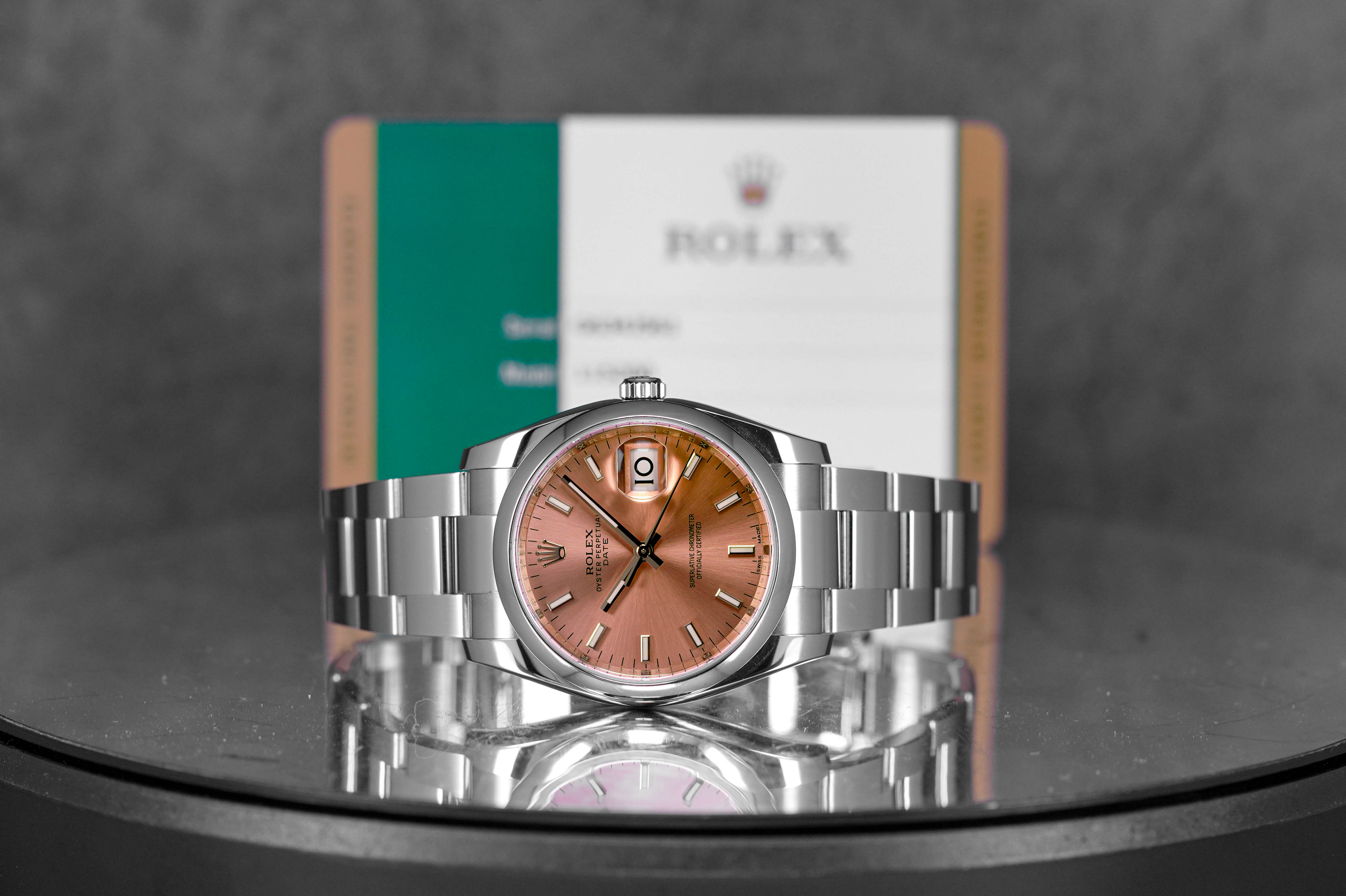 OYSTER PERPETUAL DATE 34MM SALMON DIAL (2019)