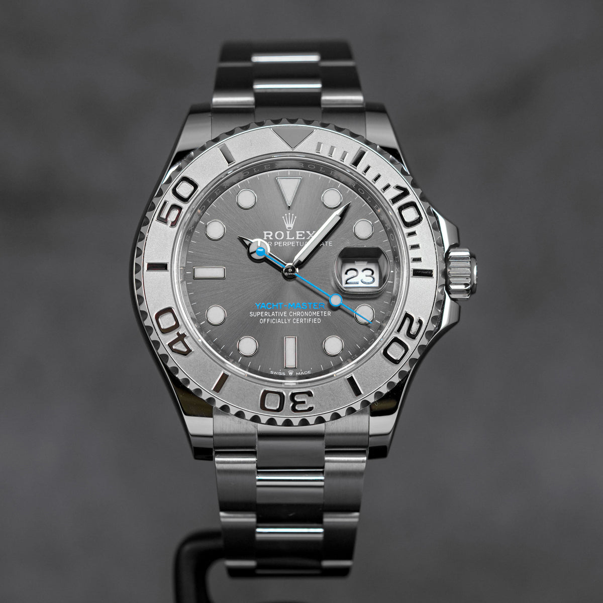 YACHT-MASTER 40MM RHODIUM DIAL PLATINUM BEZEL (2021)