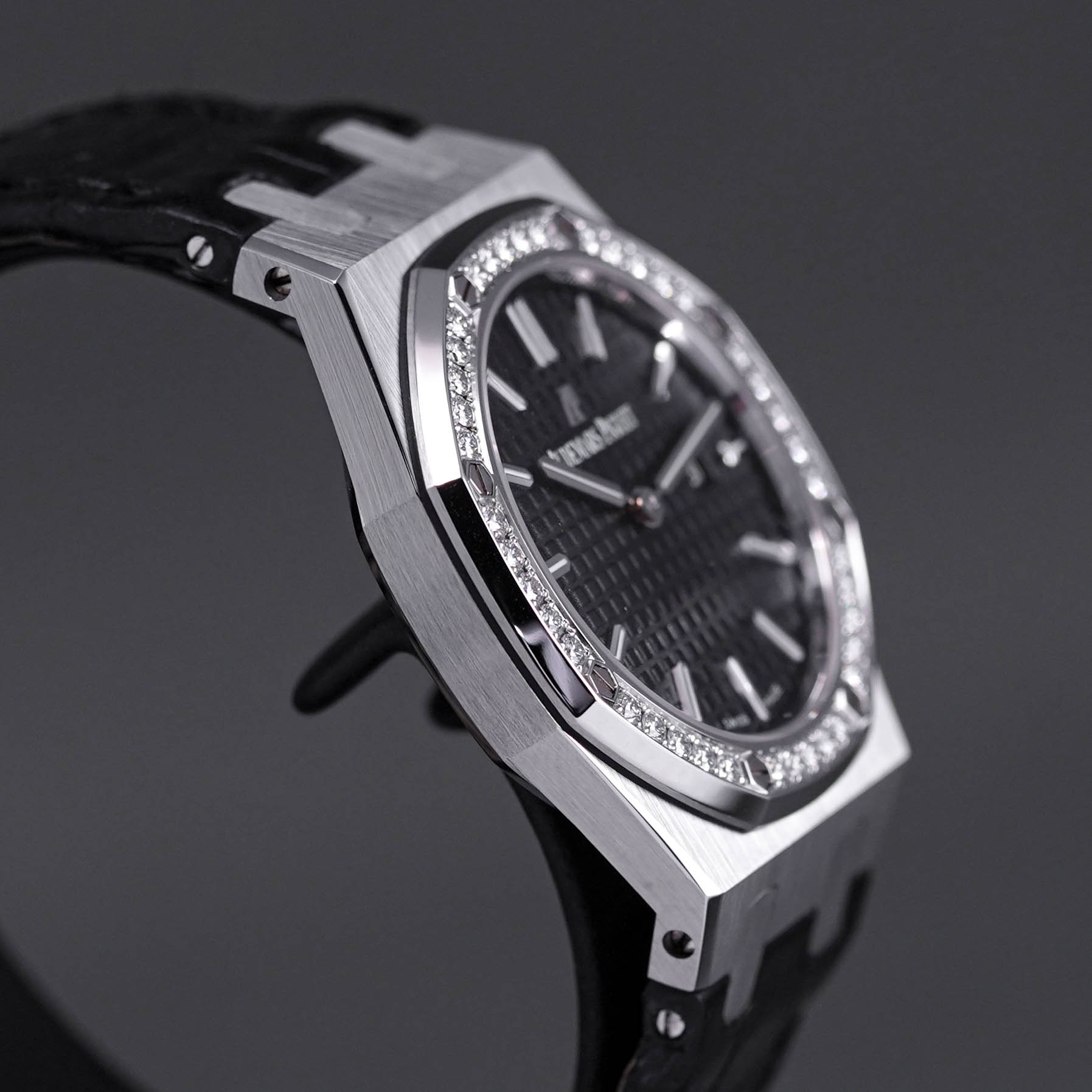 ROYAL OAK 33MM LADIES BLACK DIAL DIAMOND BEZEL (2013)