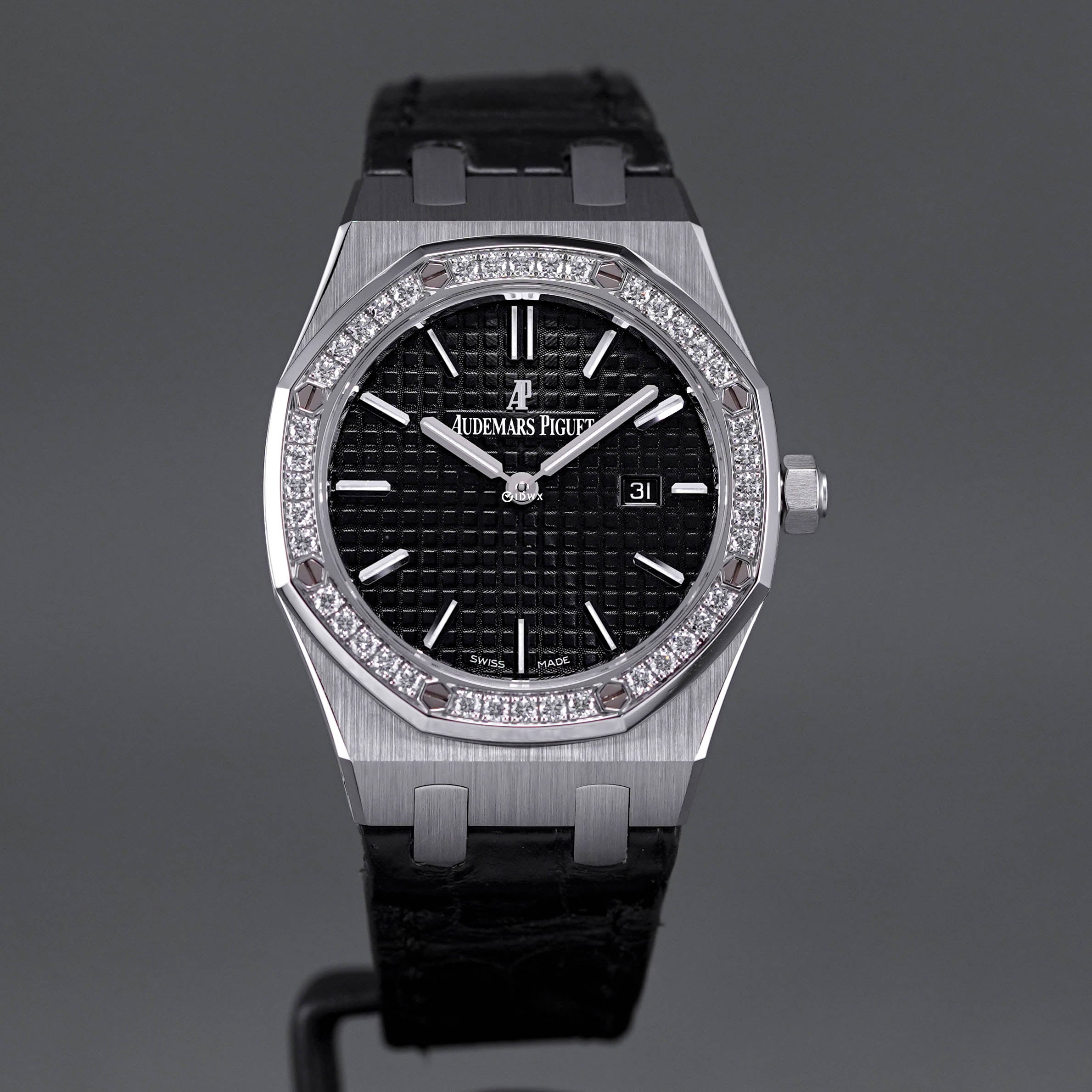 ROYAL OAK 33MM LADIES BLACK DIAL DIAMOND BEZEL (2013)