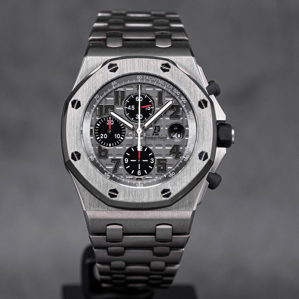 ROYAL OAK OFFSHORE CHRONOGRAPH 42MM TITANIUM GREY DIAL H SERIES WATCH ONLY CIRCA 2011