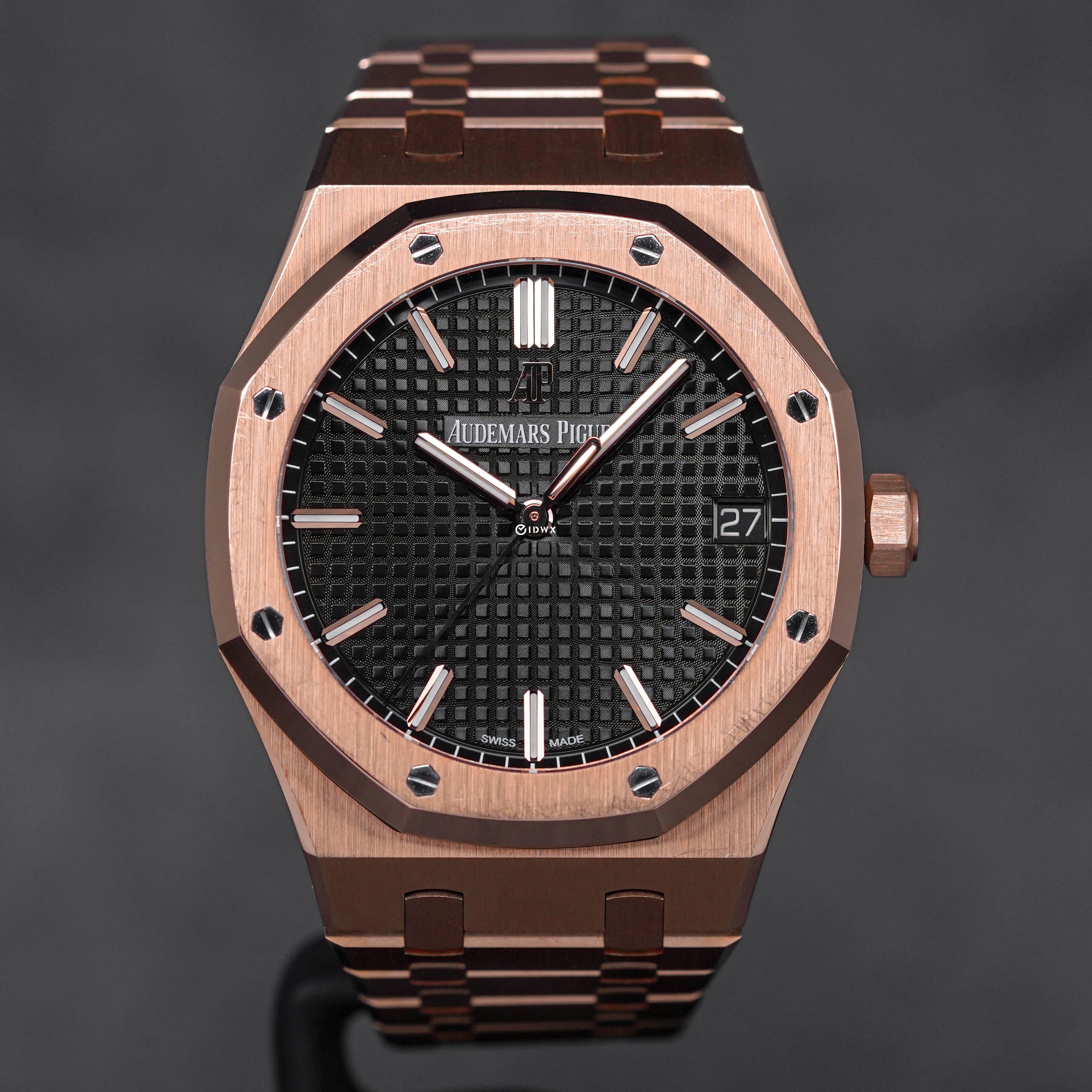 AUDEMARS PIGUET ROYAL OAK 41MM 15500 ROSEGOLD BLACK DIAL 2021 IDWX