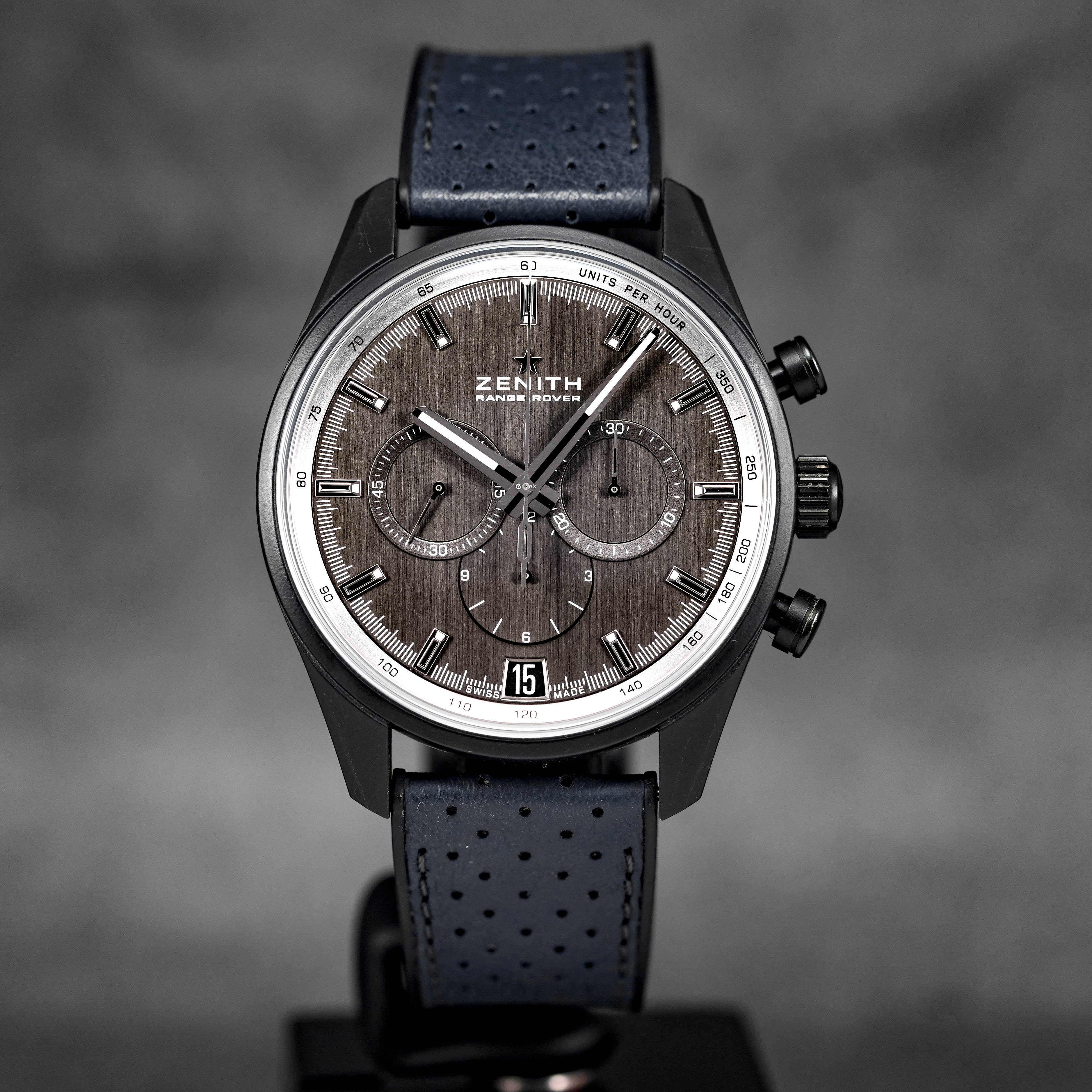 Zenith Range Rover Watch ZENITH EL PRIMERO CHRONOMASTER 'RANGE ROVER' CERAMIC ALUMINUM SPECIAL ...