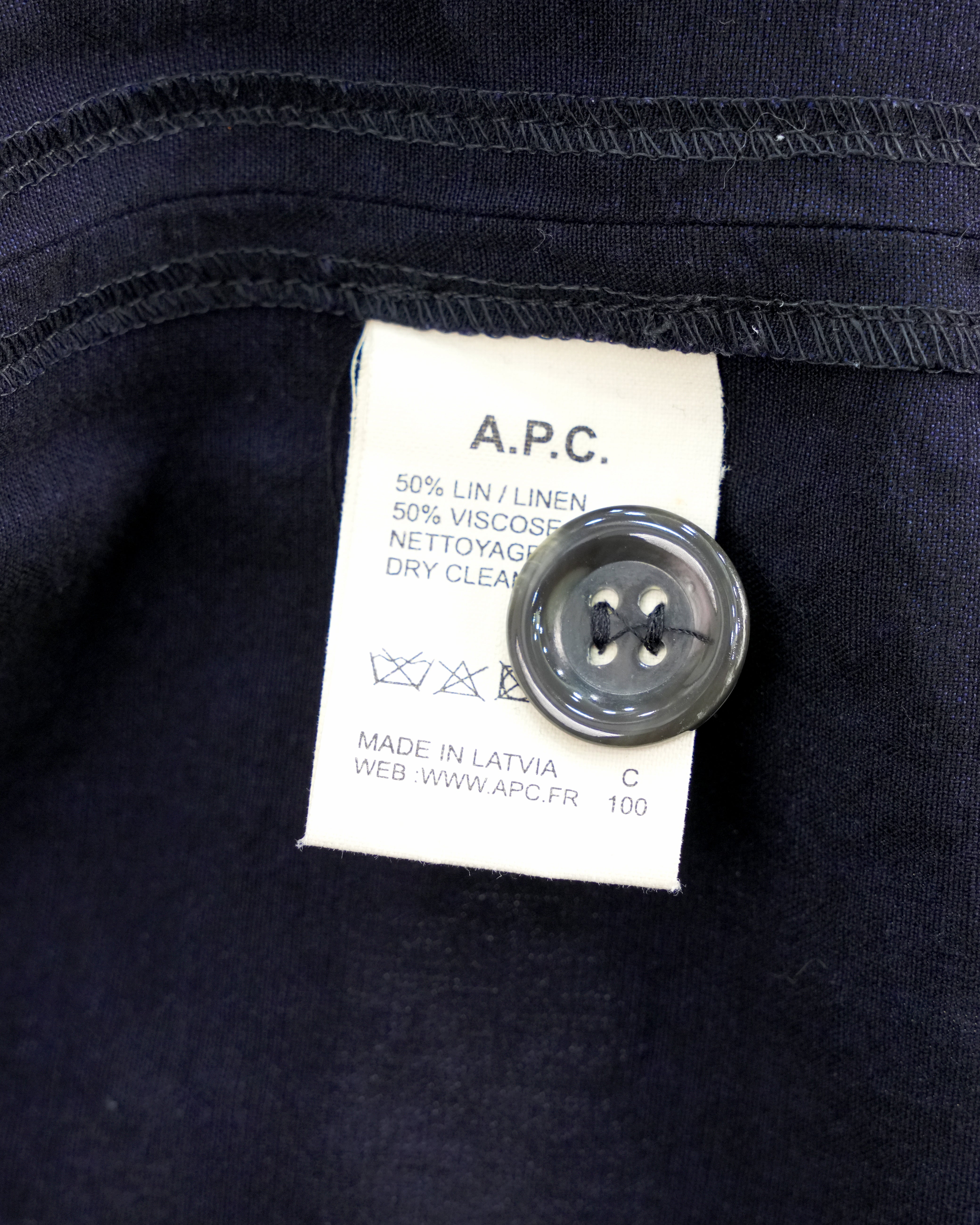 TOP WITH BELT NAVY SIZE 38