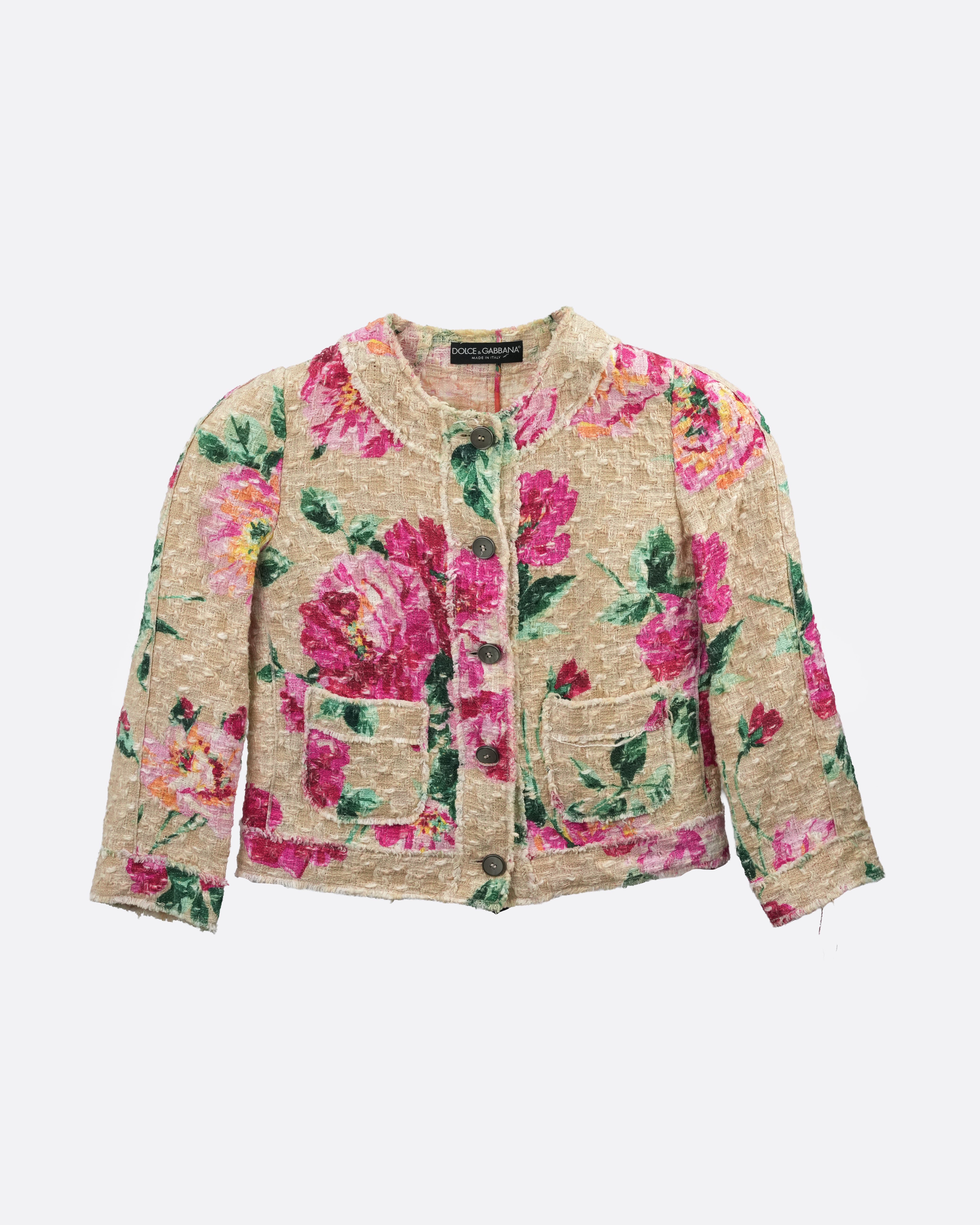 DOLCE GABBANA FLORAL OUTHER JACKET SIZE XS IDWX