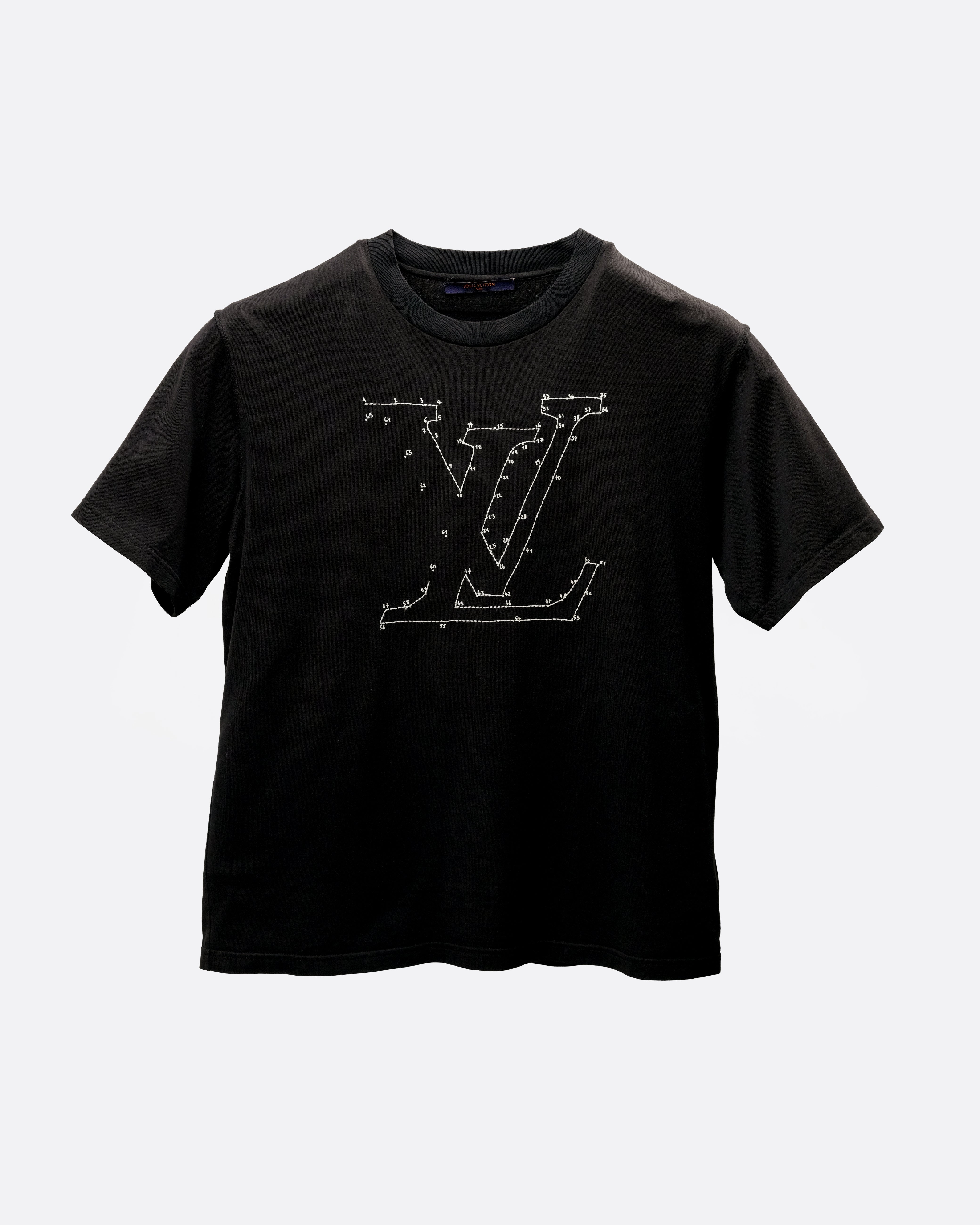 LOUIS VUITTON 20AW COTTON T-SHIRT XL BLACK - IDWX