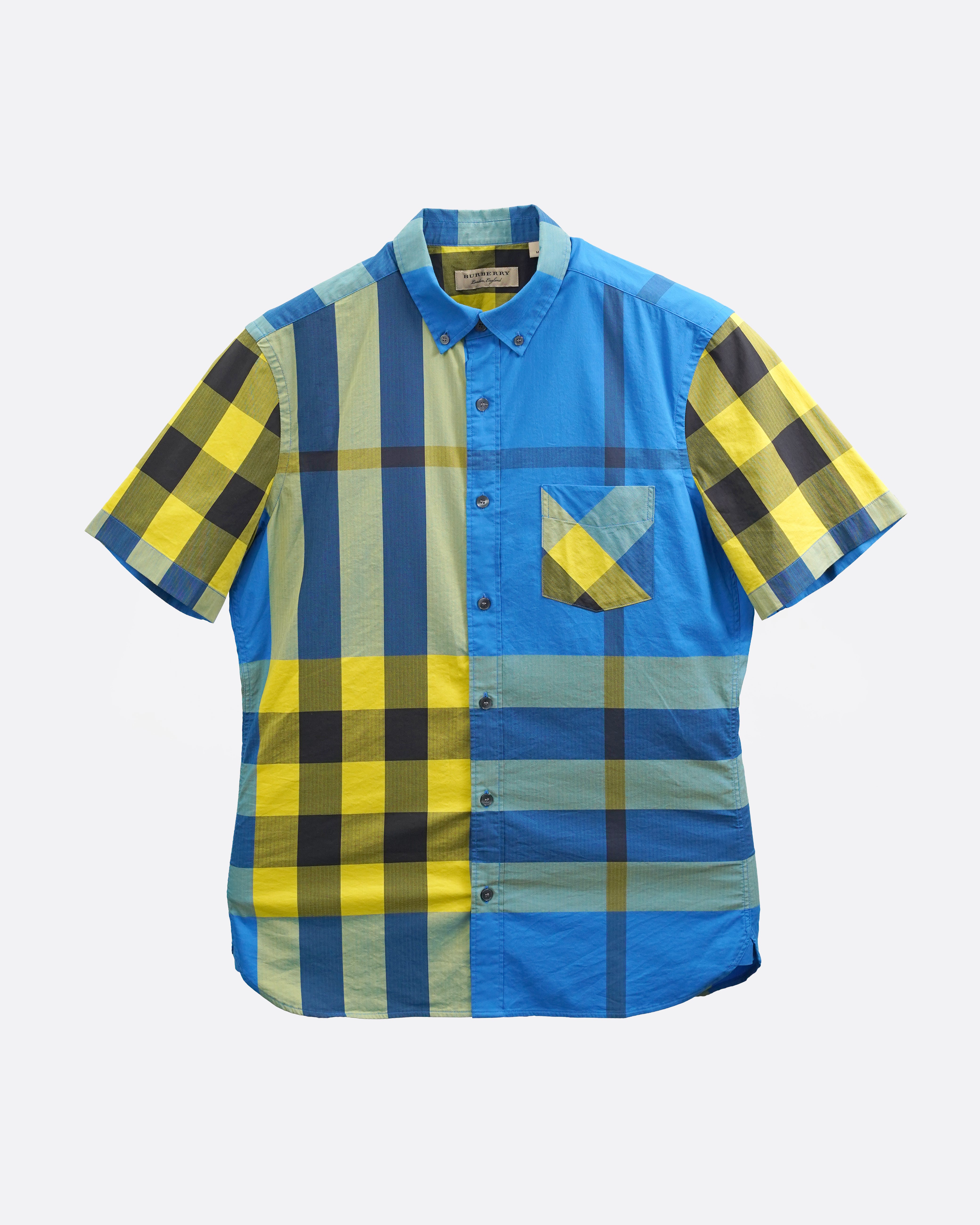 COTTON CHECKED SHIRT SIZE M BLUE