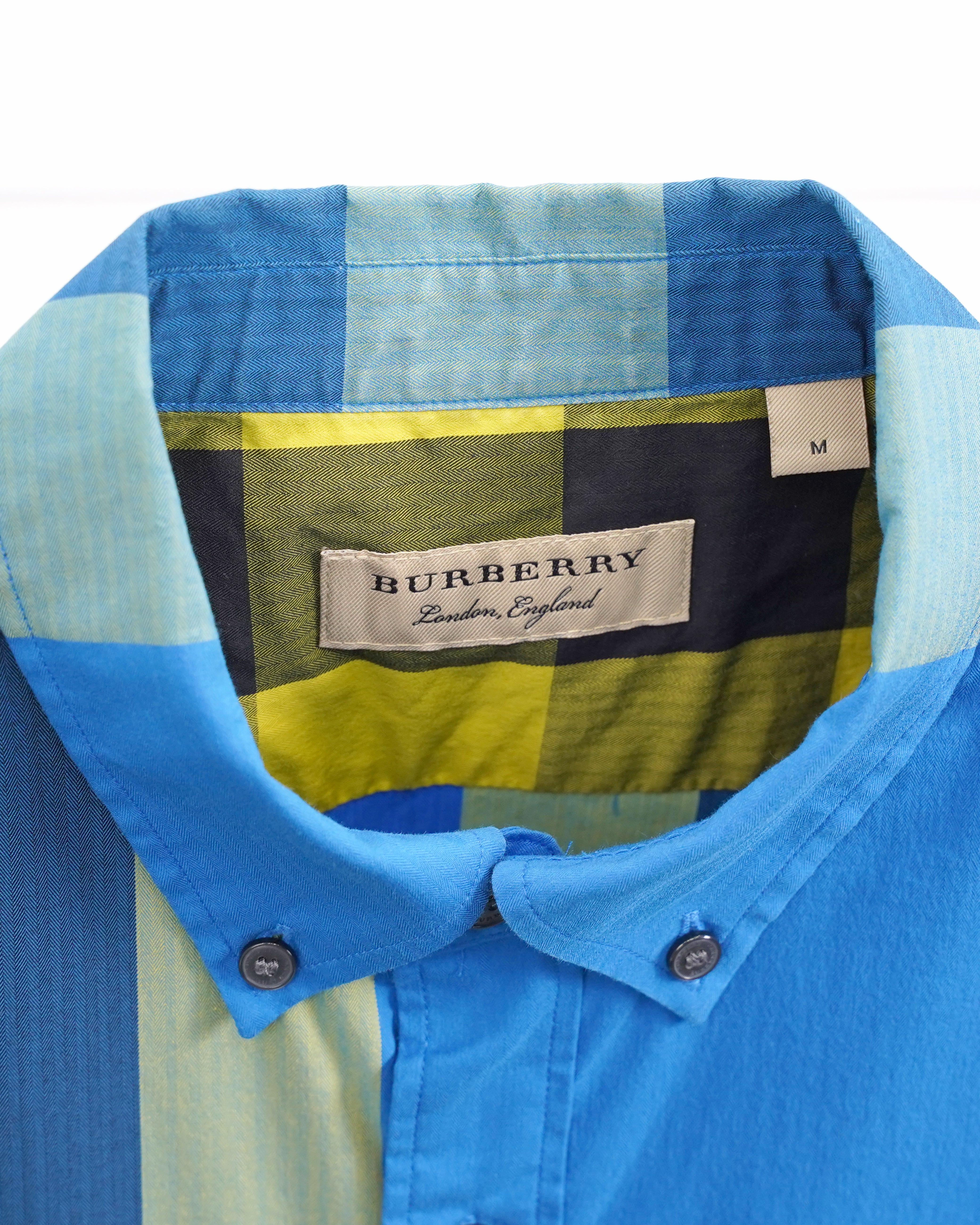 COTTON CHECKED SHIRT SIZE M BLUE