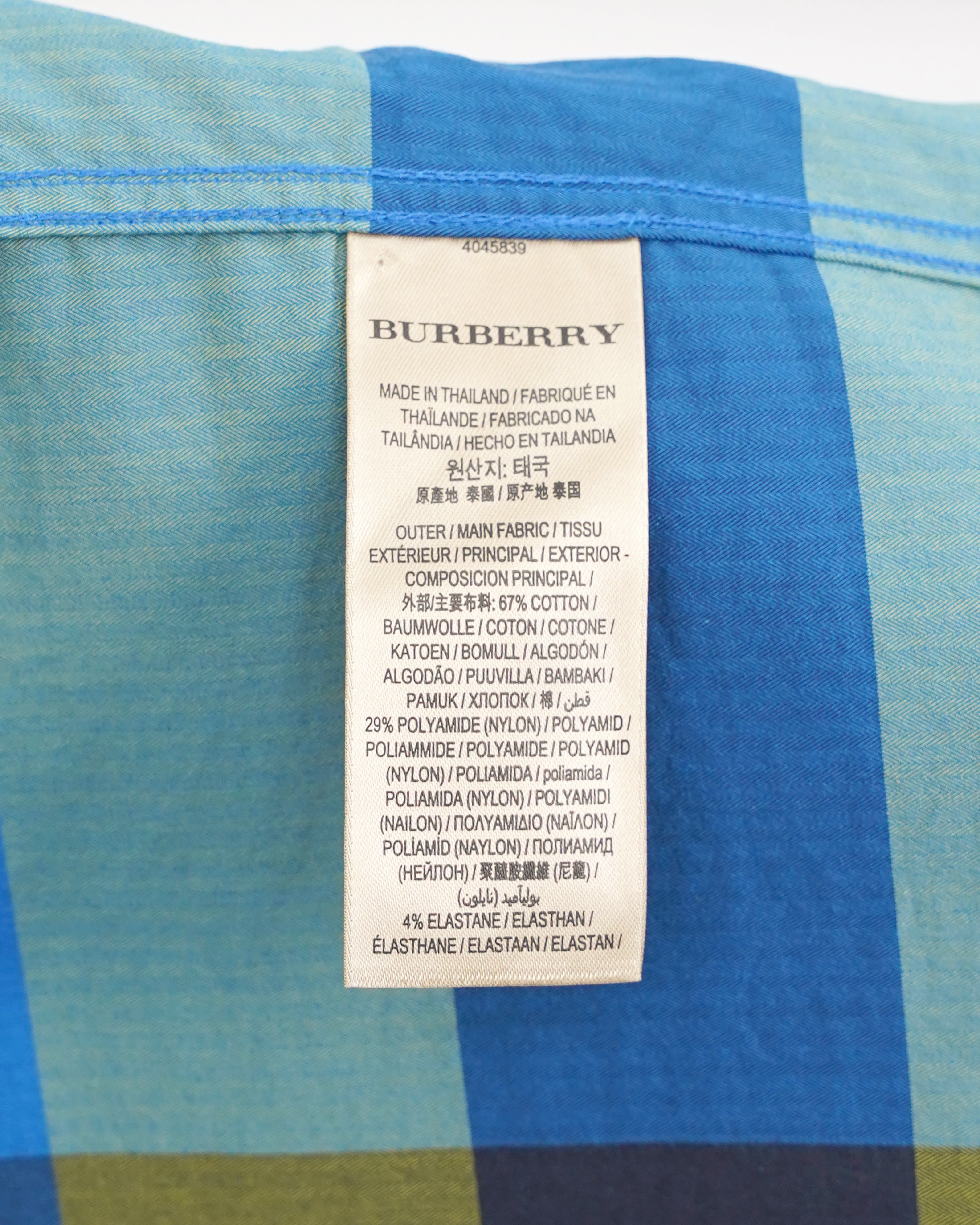 COTTON CHECKED SHIRT SIZE M BLUE