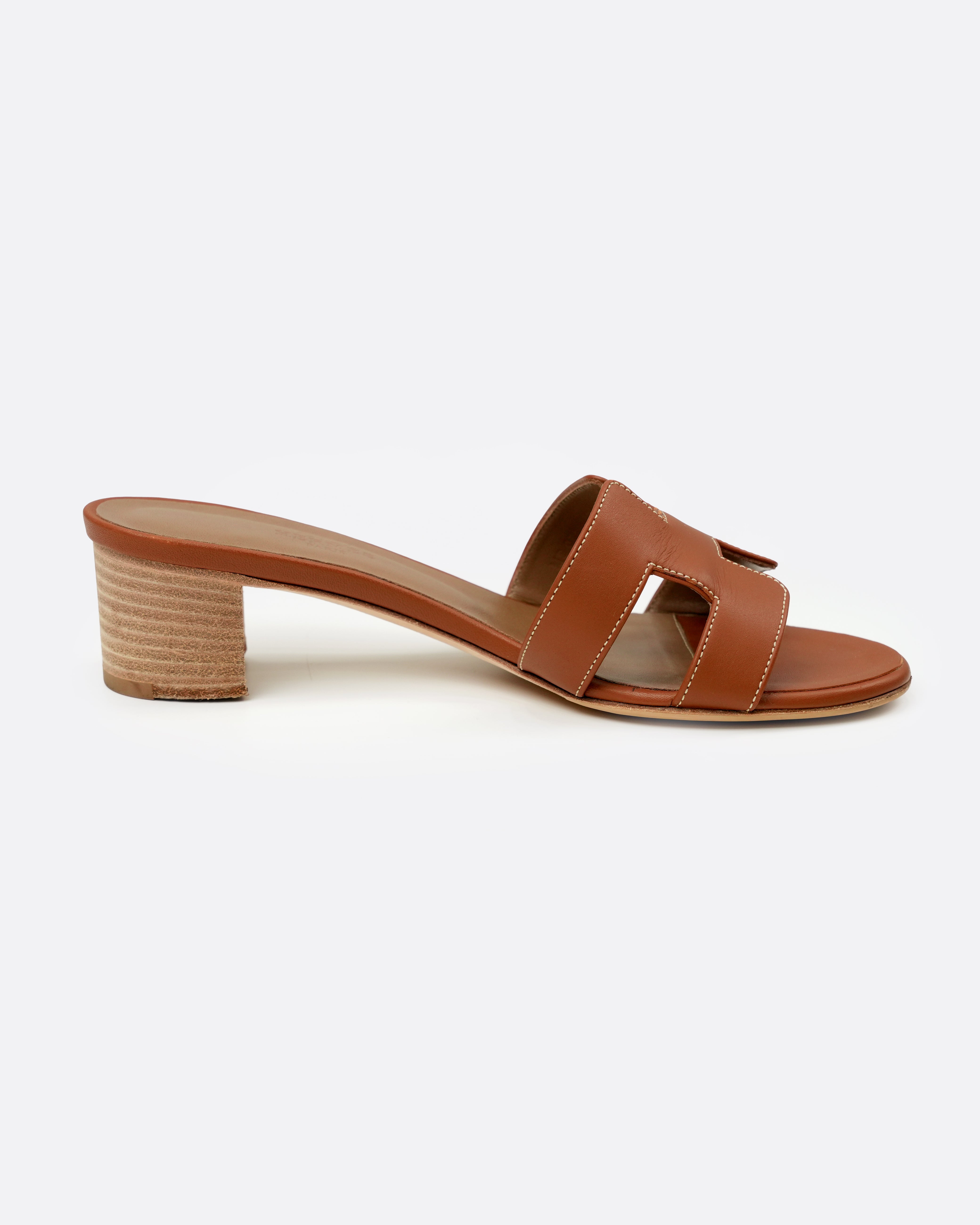 HERMÈS OASIS LEATHER SANDAL 36.5 LADIES BROWN - IDWX