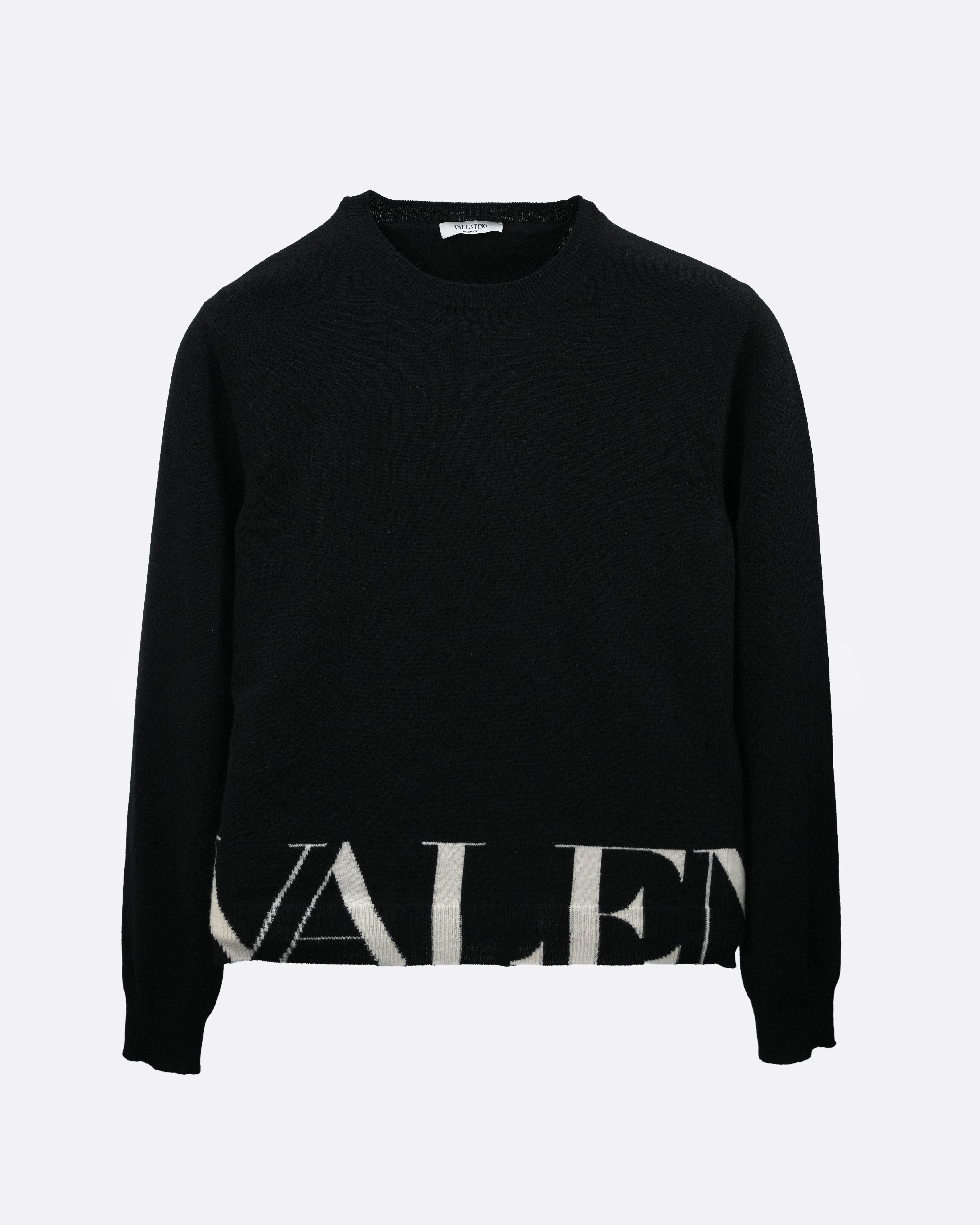 SWEATER LOGO BLACK SIZE M