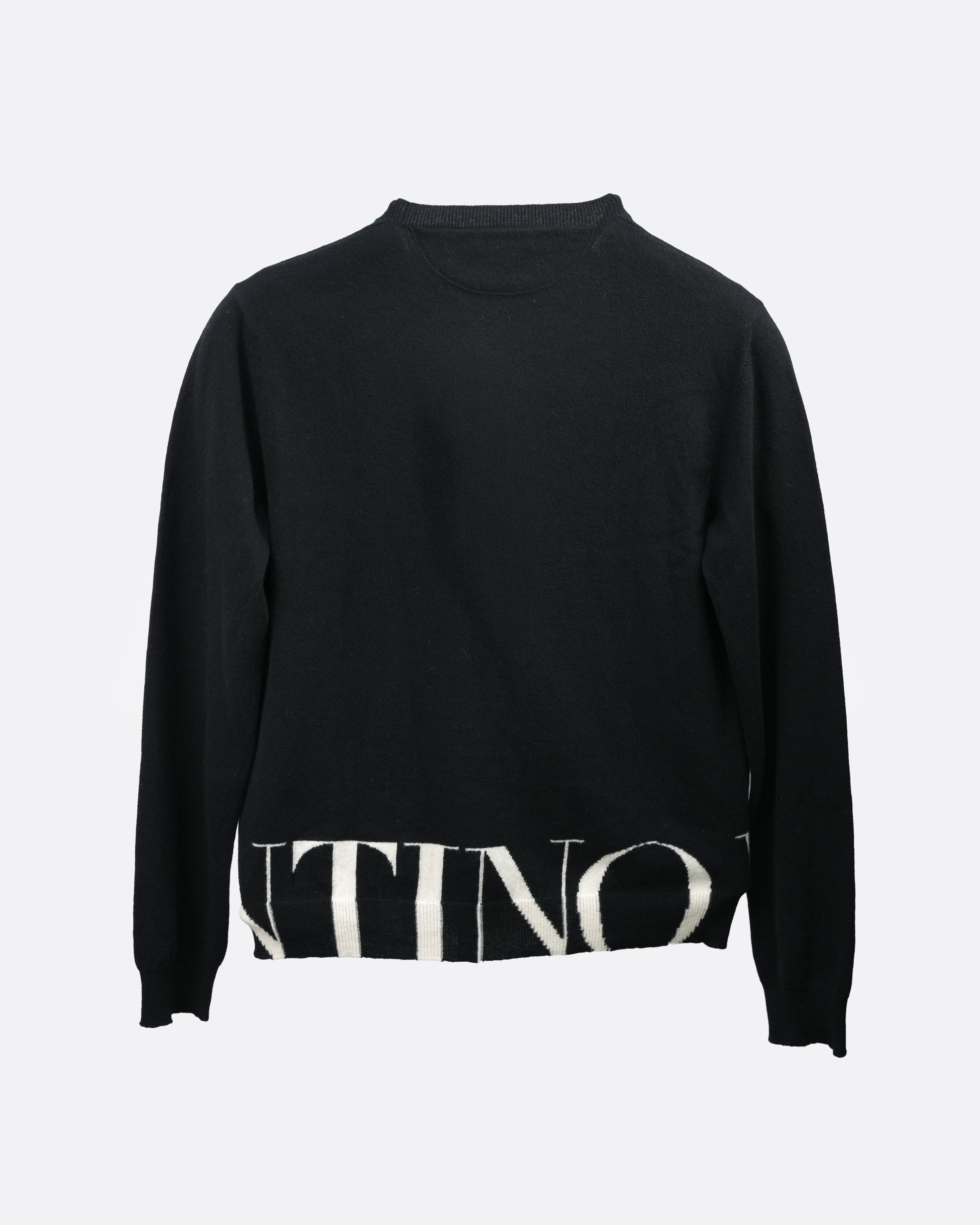 SWEATER LOGO BLACK SIZE M