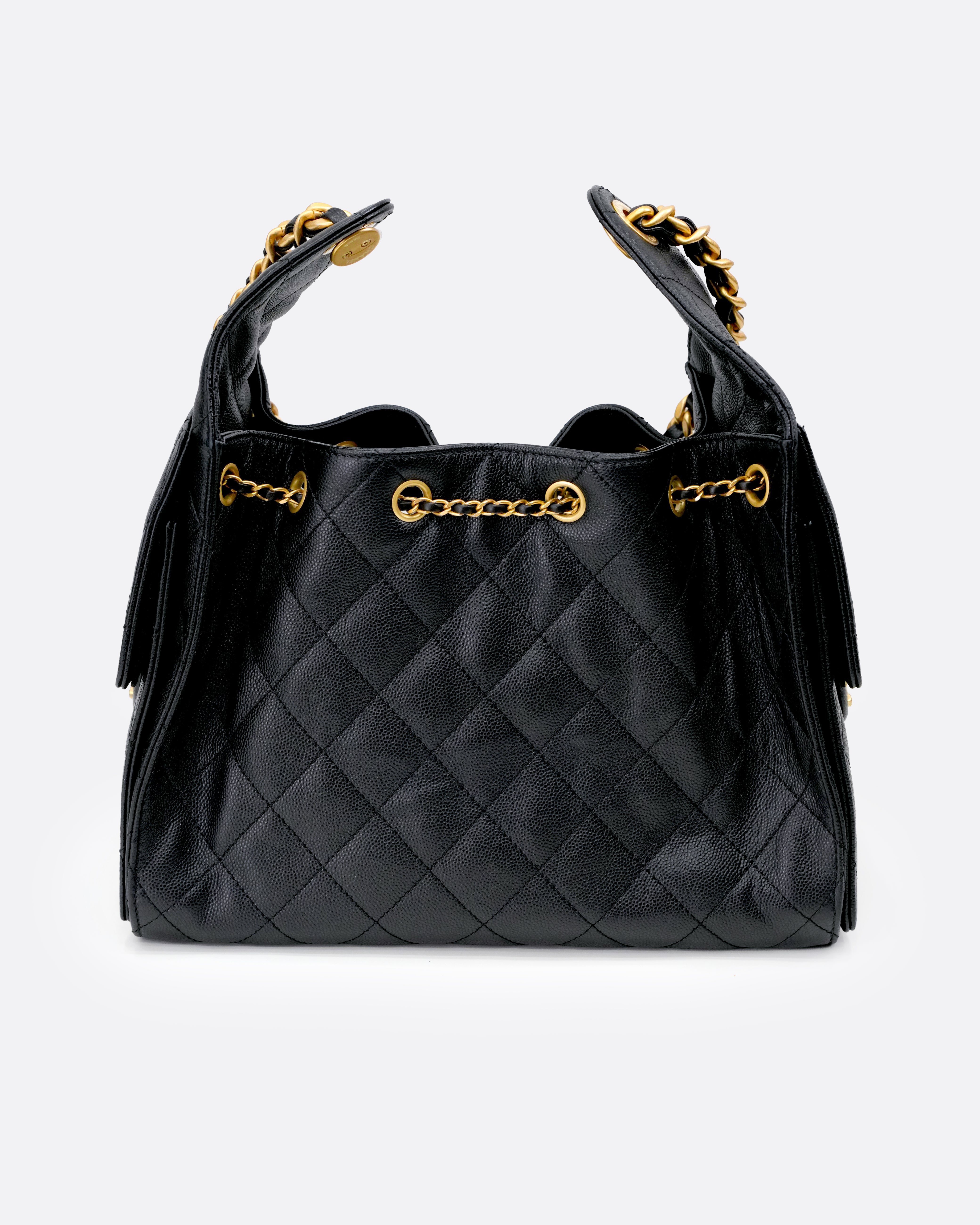 25 SMALL BLACK CAVIAR GOLDHARDWARE