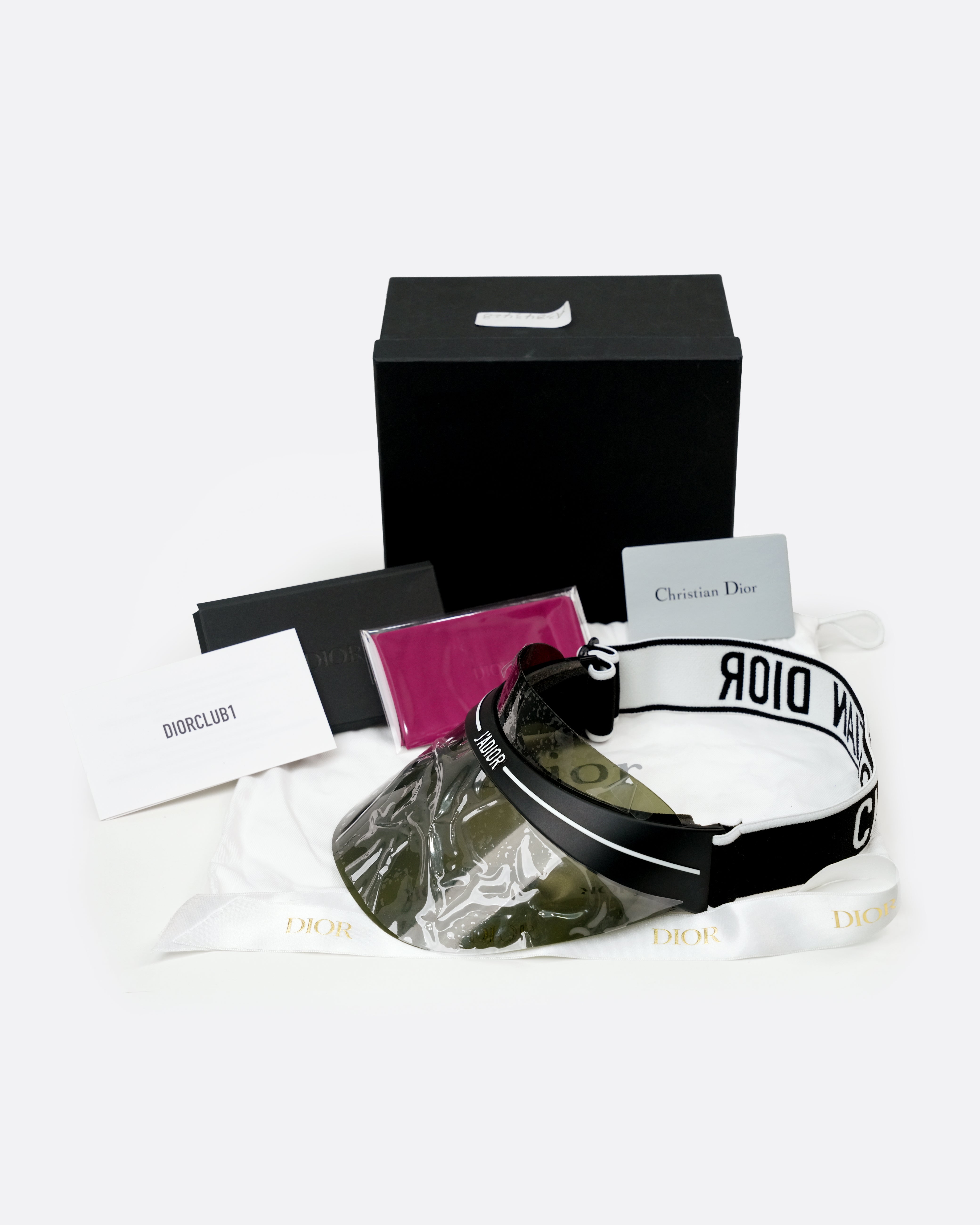 DIORCLUB1 J'ADIOR VISOR KHAKI TRANSPARENT SHIELD