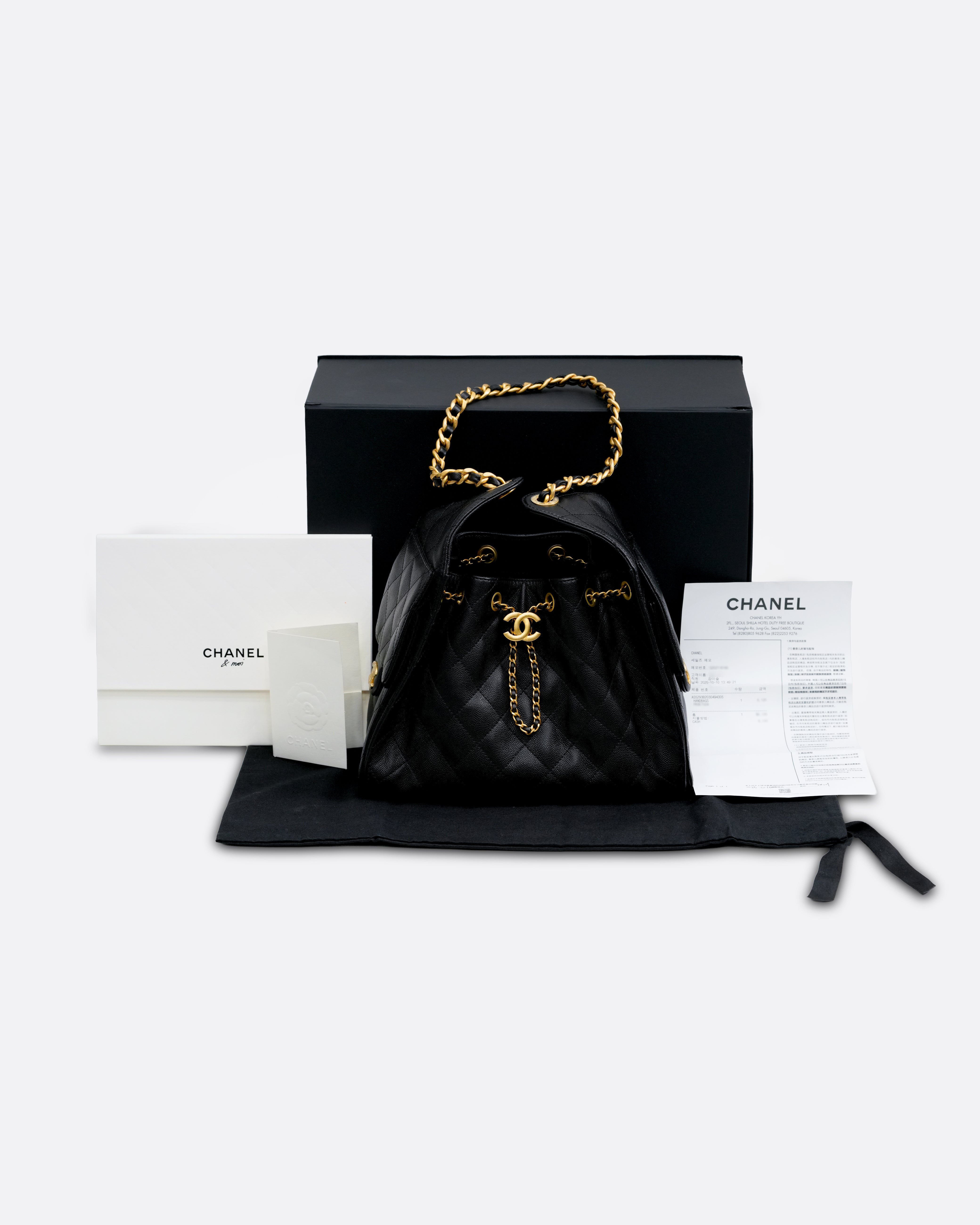 25 SMALL BLACK CAVIAR GOLDHARDWARE