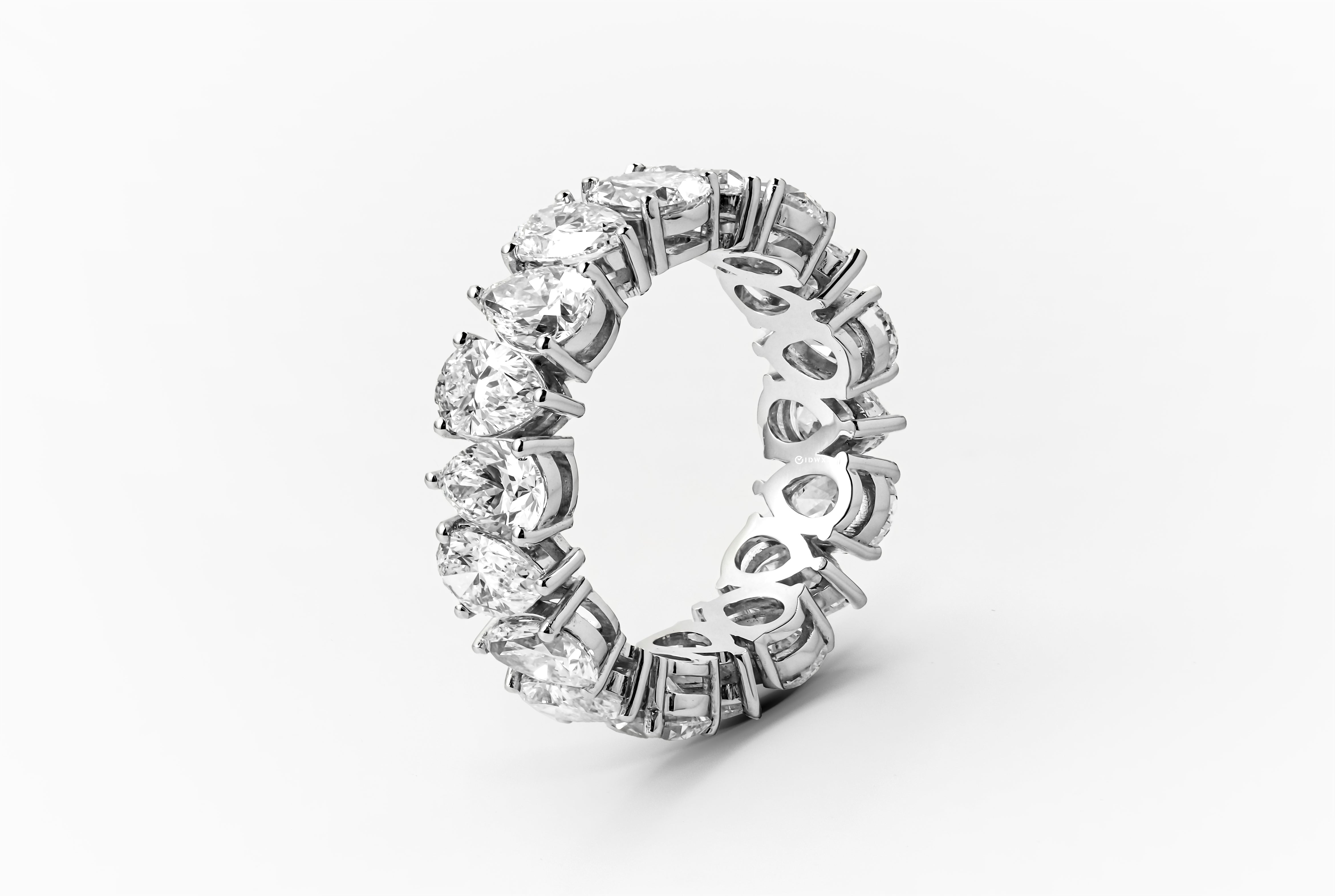 8CT PEAR BRILLIANT WHITEGOLD ETERNITY RING