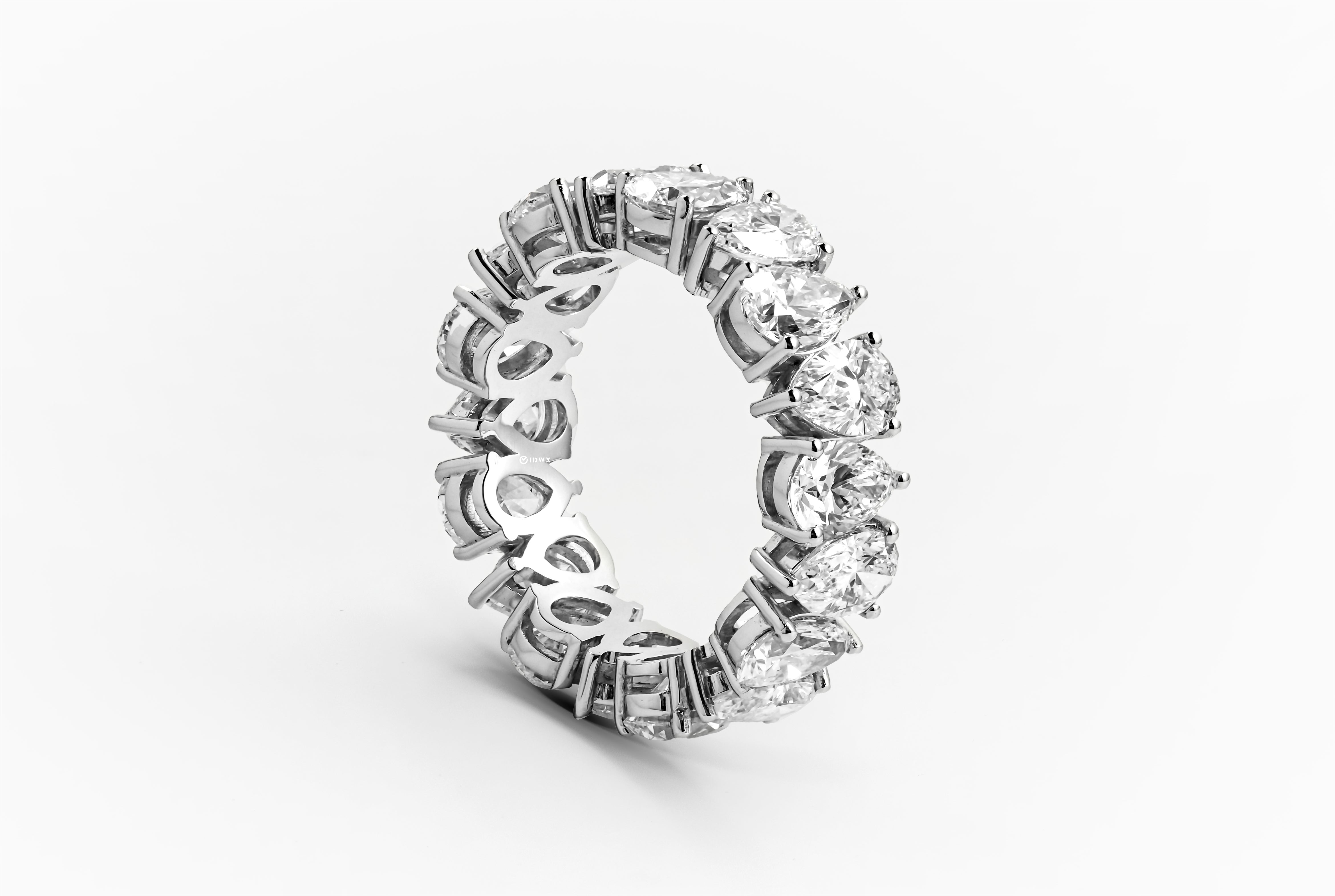 8CT PEAR BRILLIANT WHITEGOLD ETERNITY RING