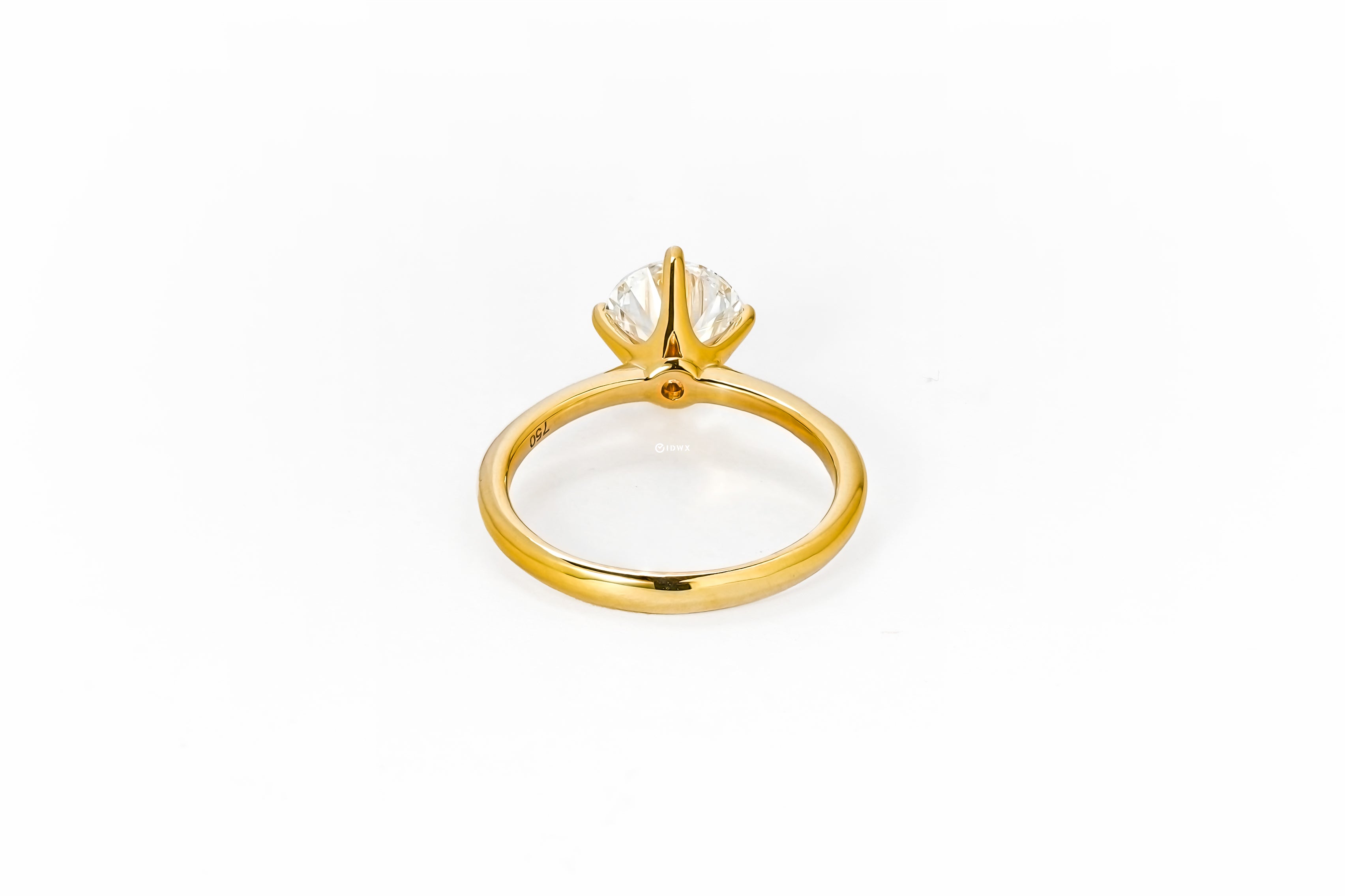 1CT ROUND BRILLIANT SOLITAIRE YELLOWGOLD RING