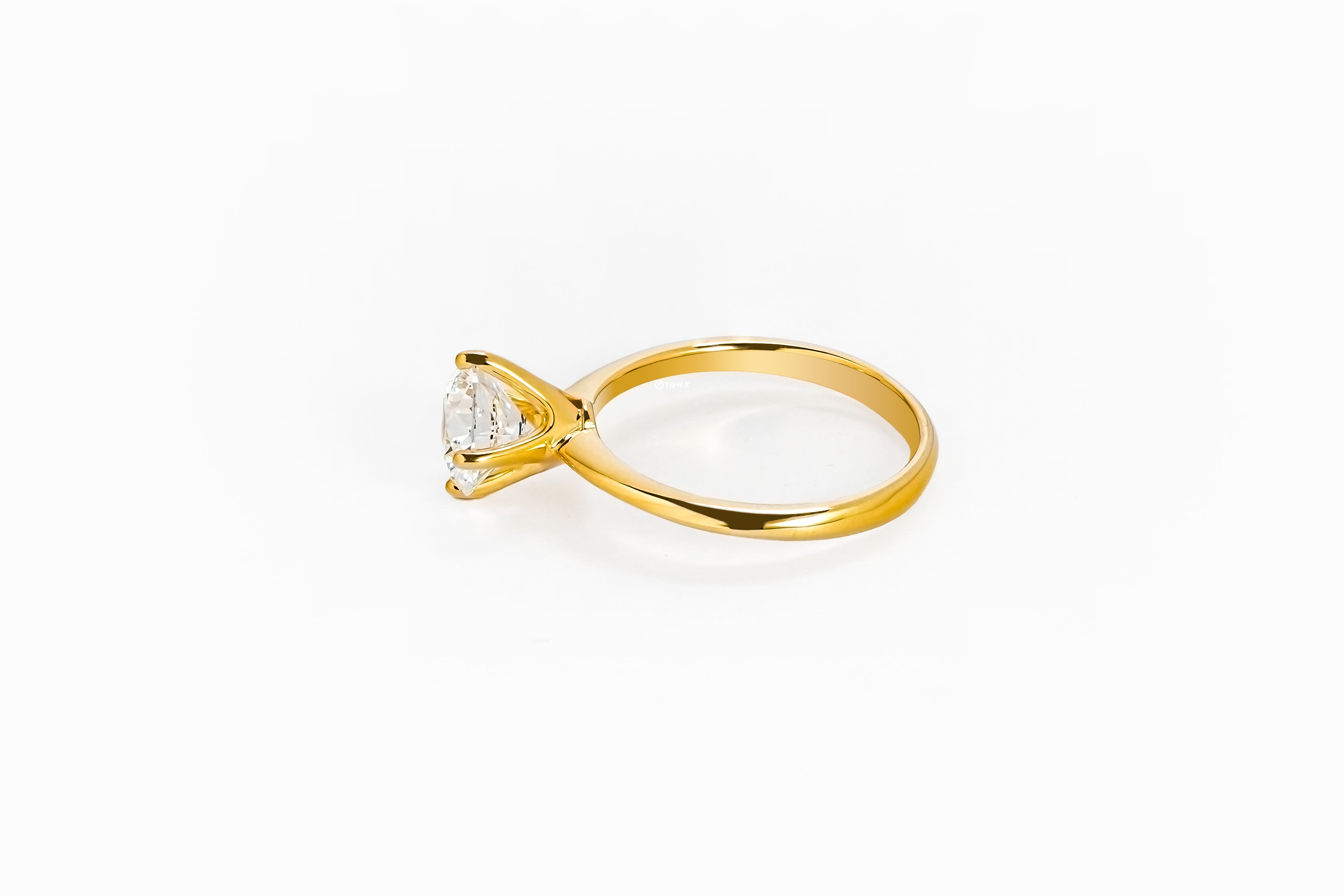 1CT ROUND BRILLIANT SOLITAIRE YELLOWGOLD RING