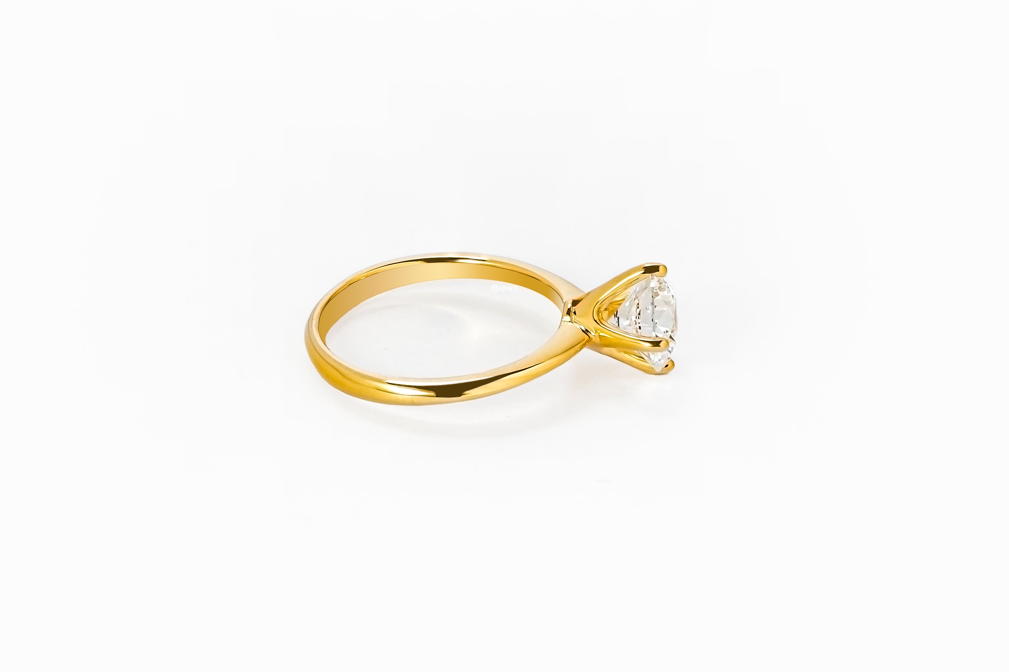 1CT ROUND BRILLIANT SOLITAIRE YELLOWGOLD RING