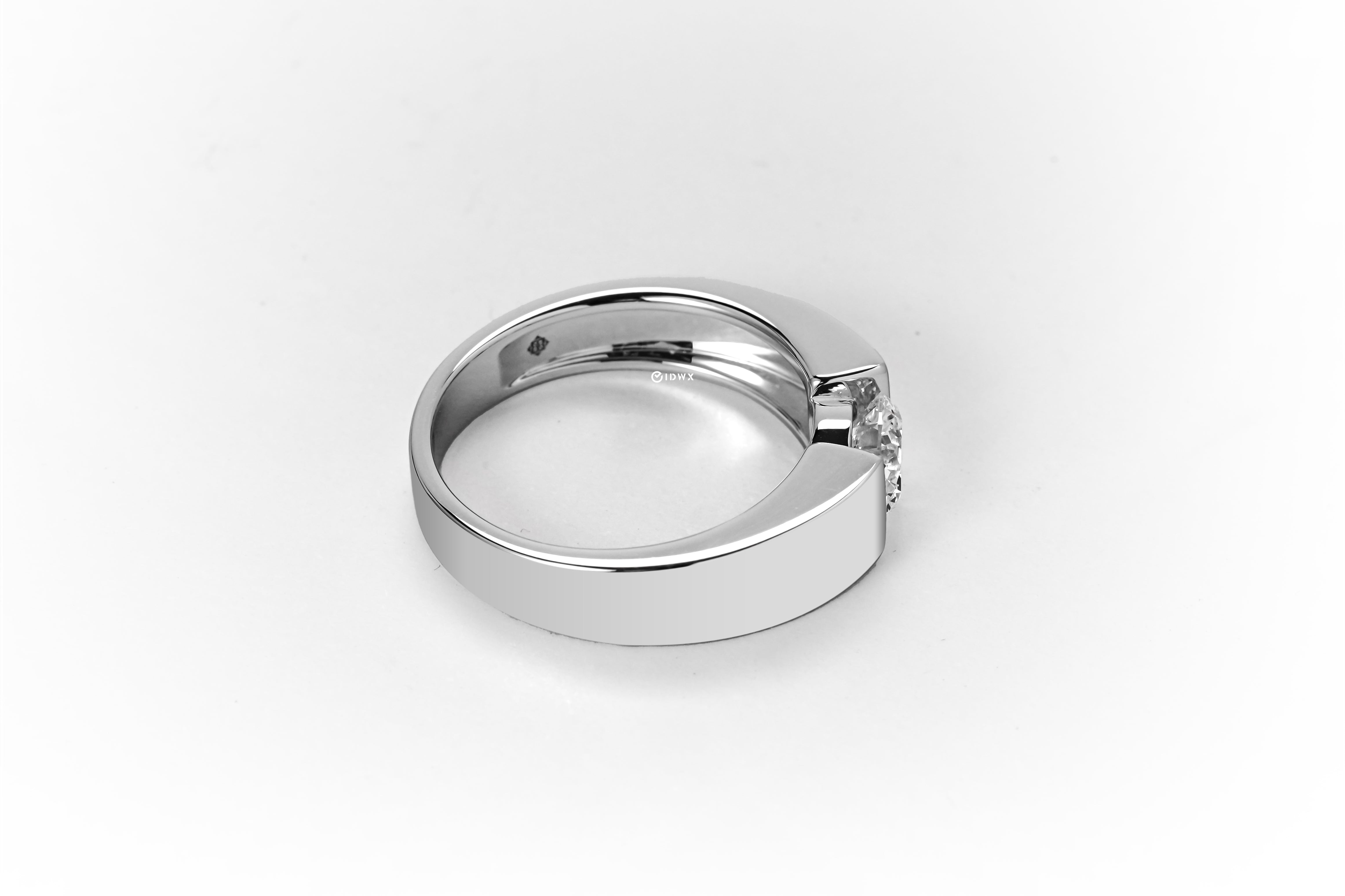 1CT ROUND BRILLIANT TENSION SET RING