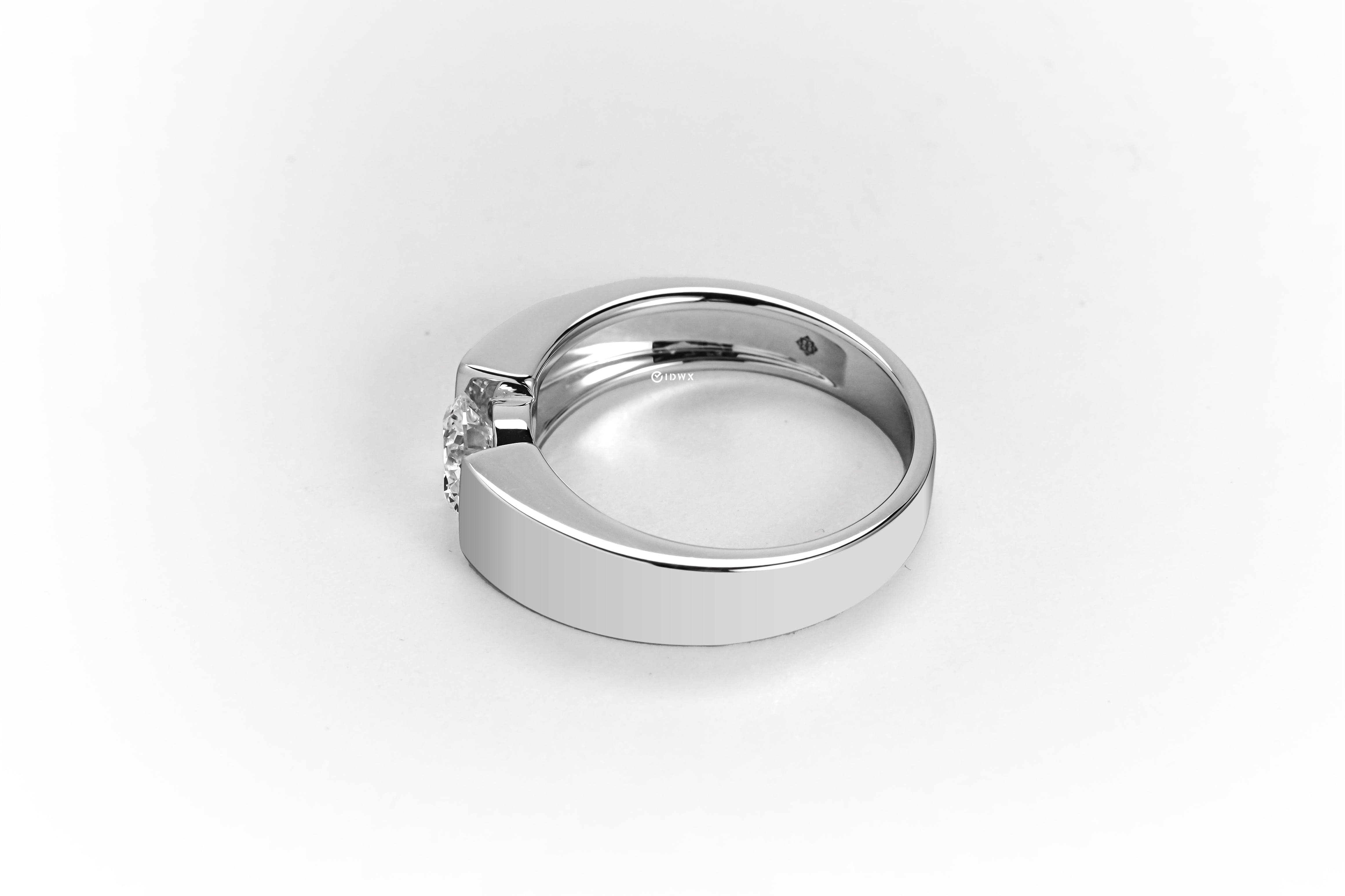 1CT ROUND BRILLIANT TENSION SET RING