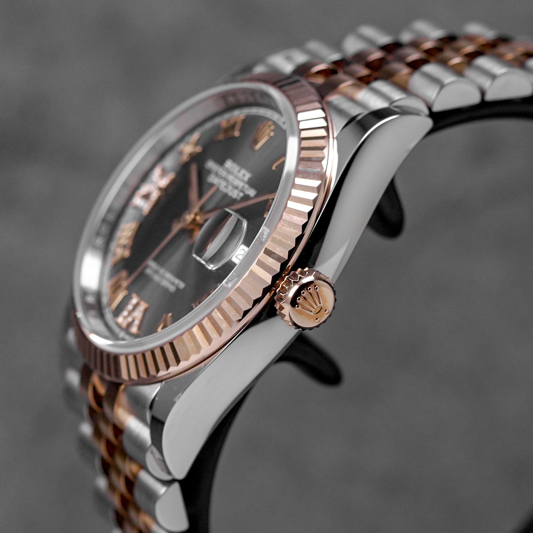 Harga Rolex 36 Twotone Rosegold Rhodium Roman Indonesia