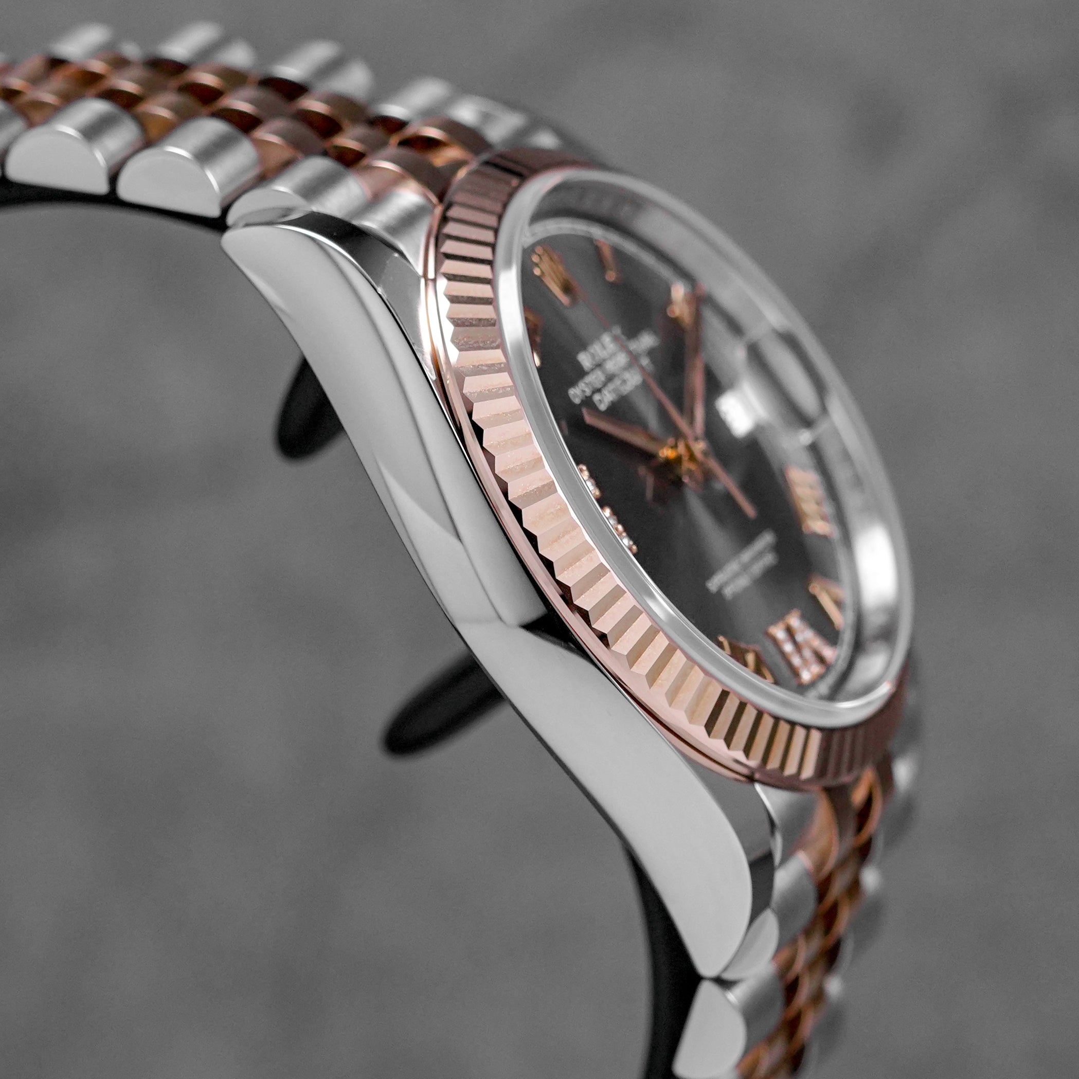 Harga Rolex 36 Twotone Rosegold Rhodium Roman Indonesia