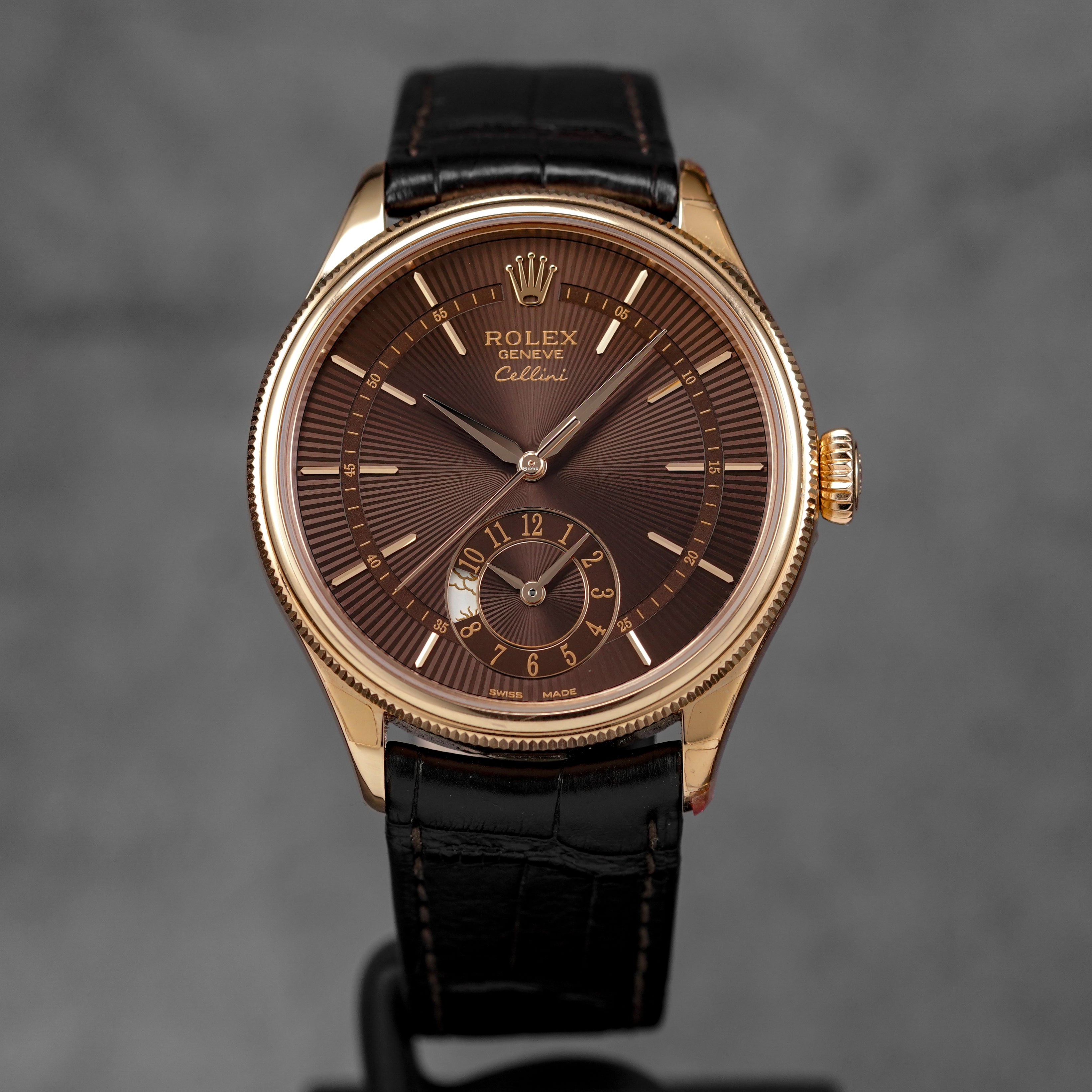 Harga Rolex Cellini Dualtime Rosegold Choco Indonesia