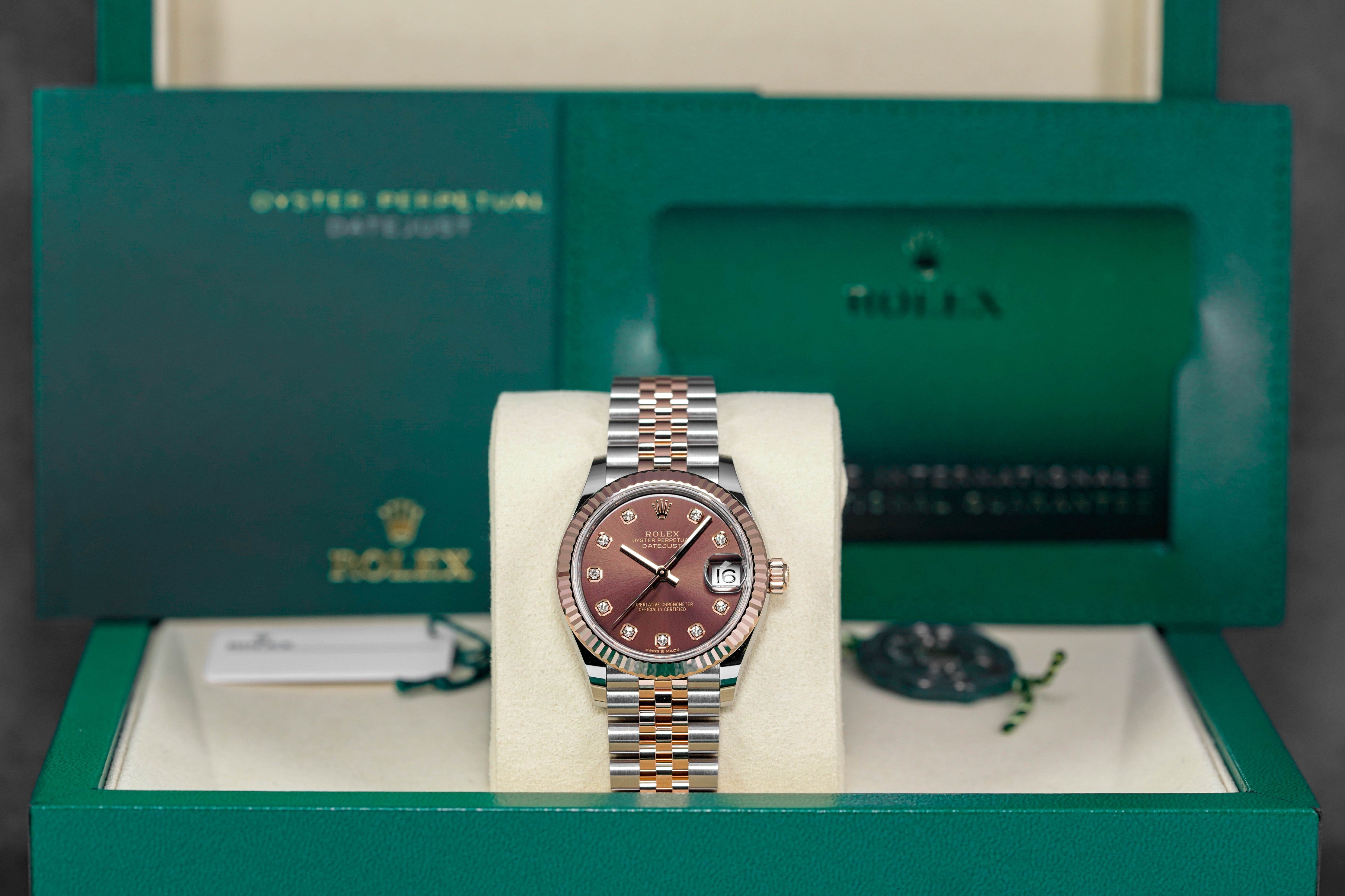 Harga Rolex Datejust 31 Twotone Rosegold Choco Diamond Indonesia