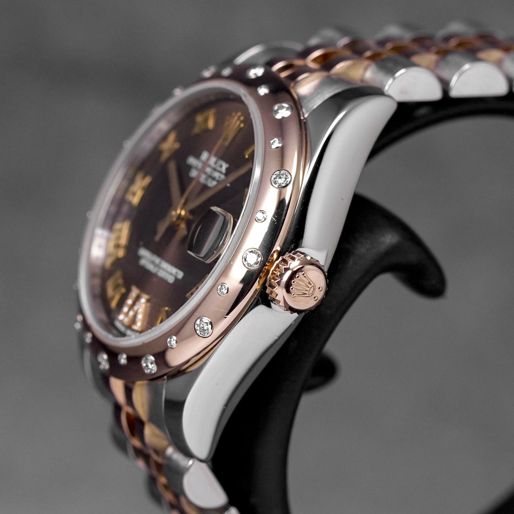 Harga Rolex Datejust 31 Twotone Rosegold Choco Roman Indonesia