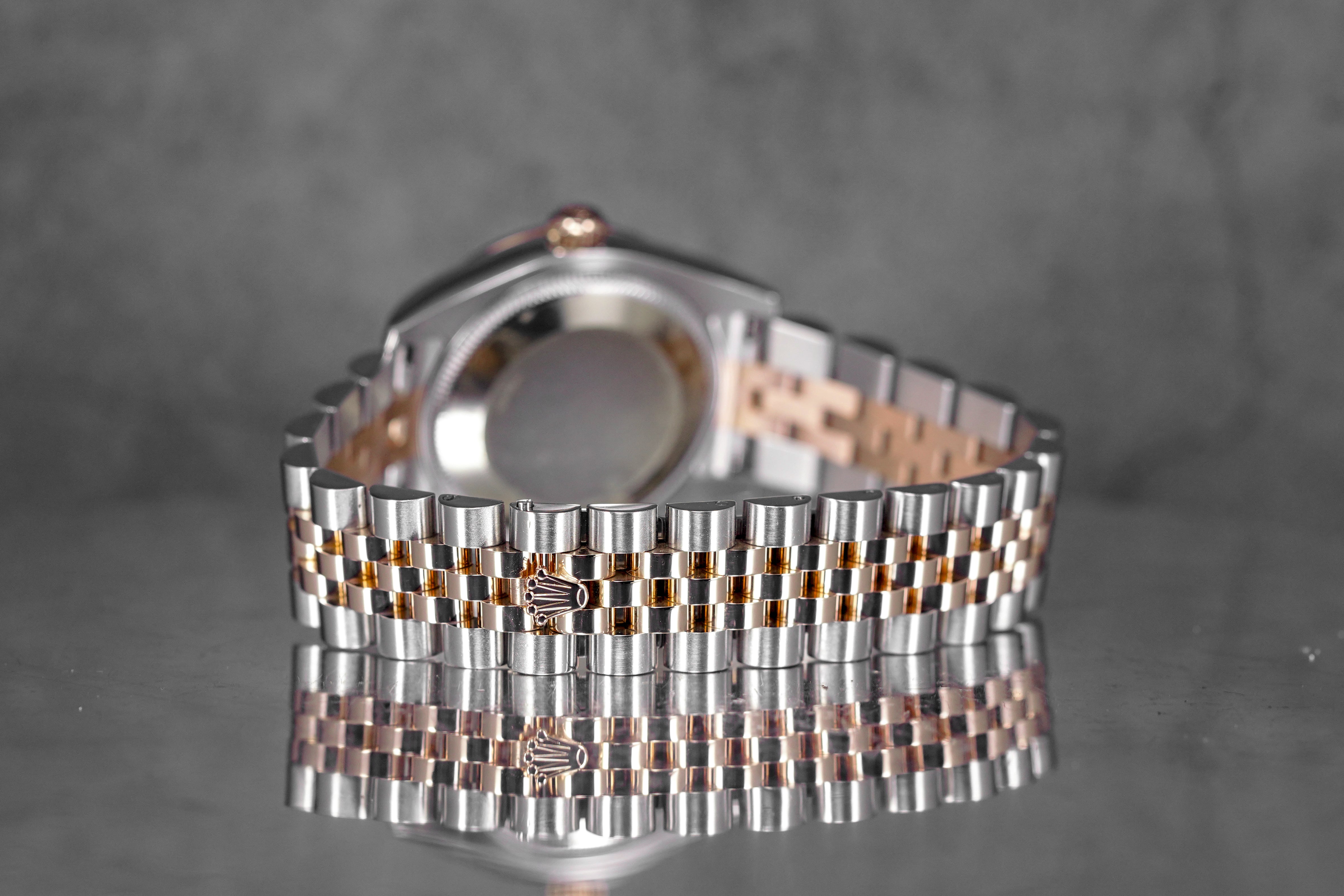 Harga Rolex Datejust 31 Twotone Rosegold Choco Roman Indonesia