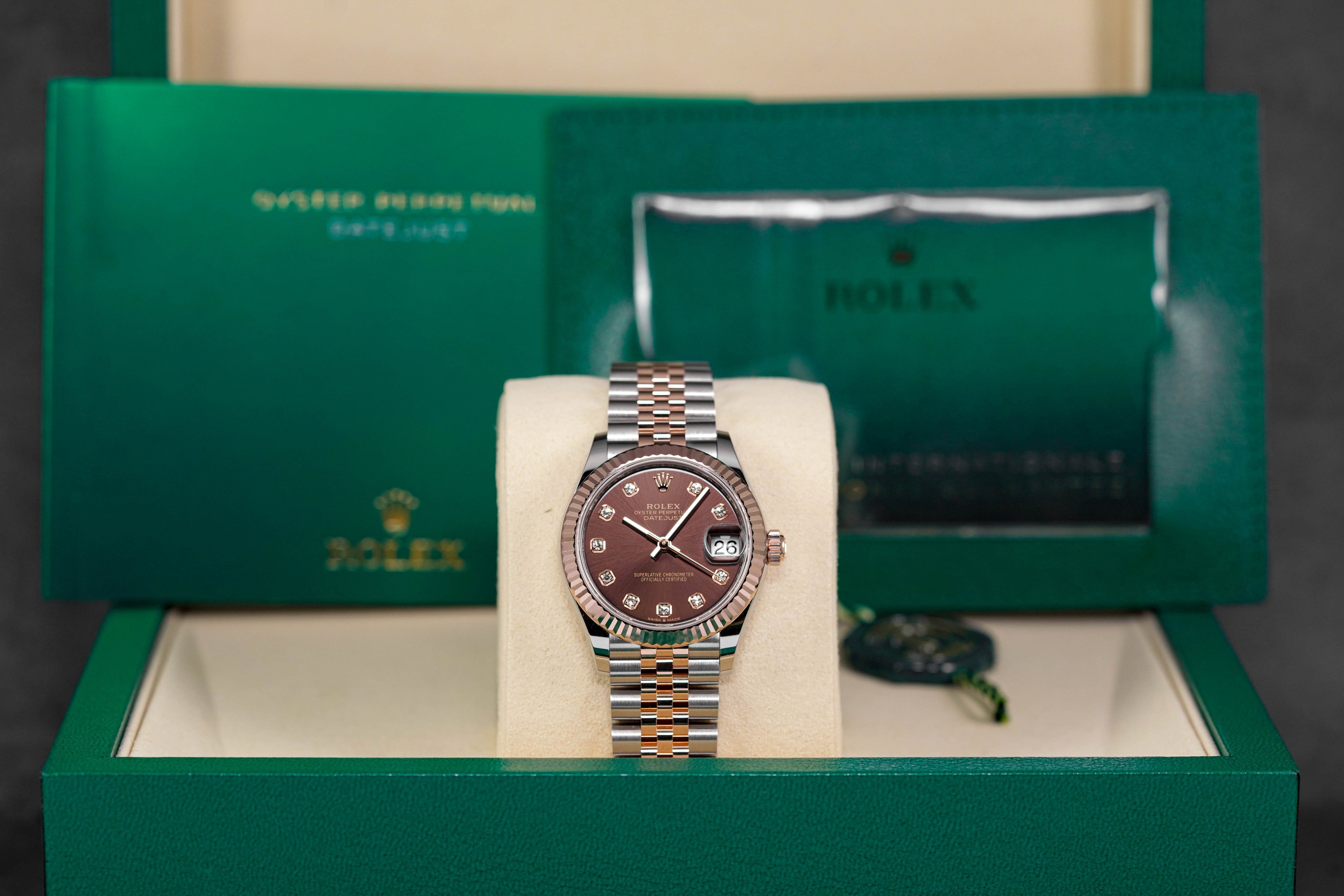 Harga Rolex Datejust 31mm Rosegold Choco Indonesia