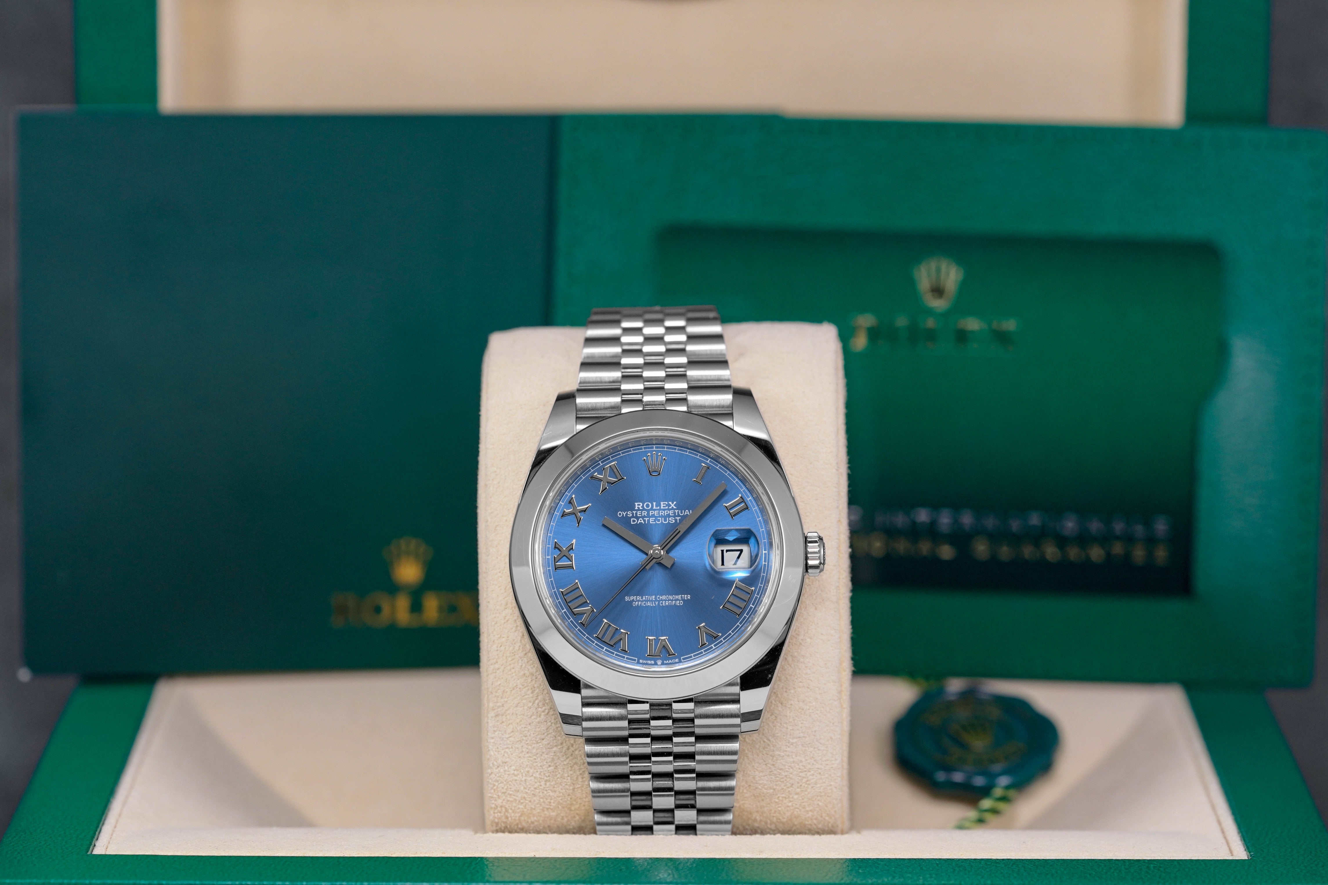 ROLEX DATEJUST 41MM BLUE AZZURRO DIAL (2022) IDWX - Main Image