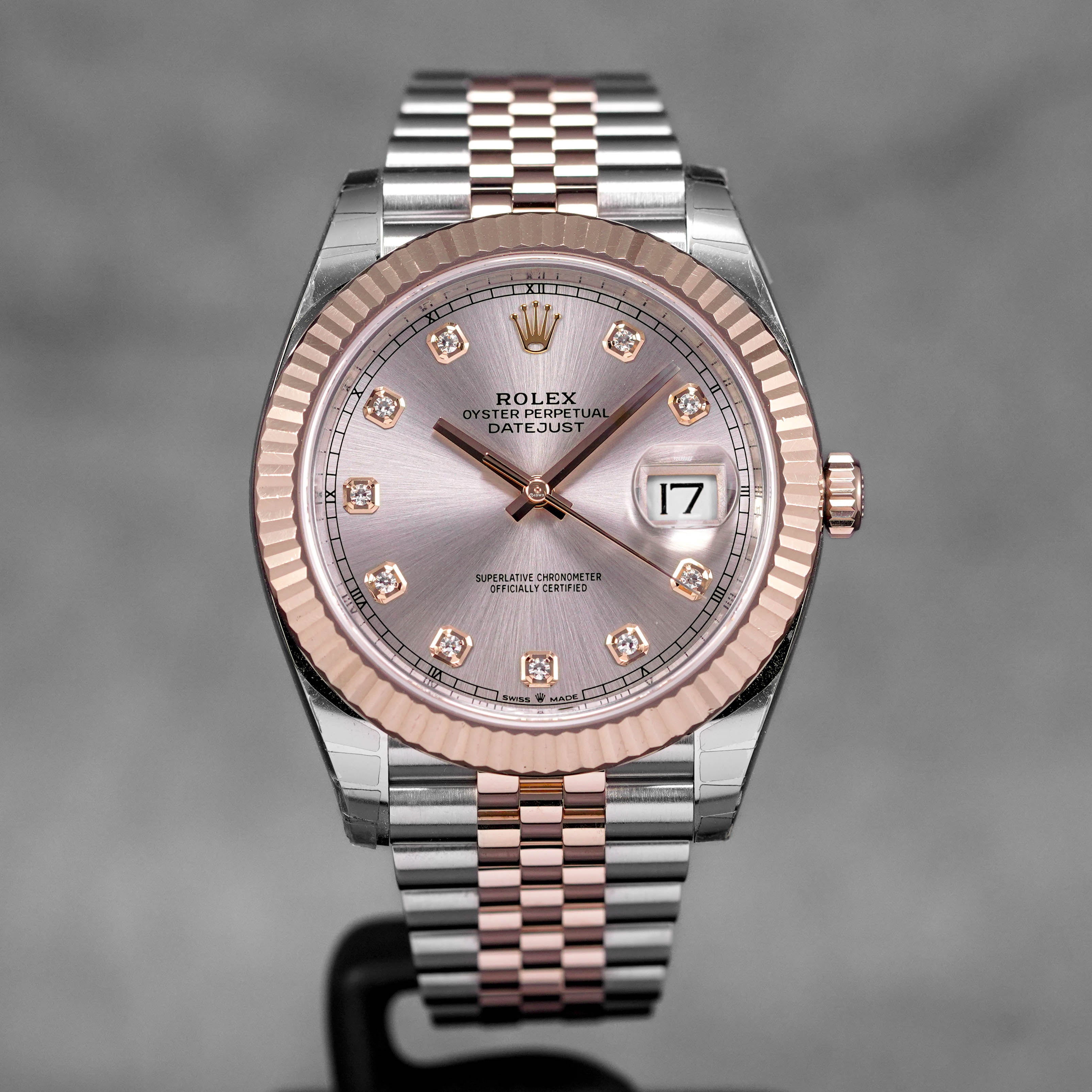 Harga Rolex Datejust 41 Pink Sundust Diamond