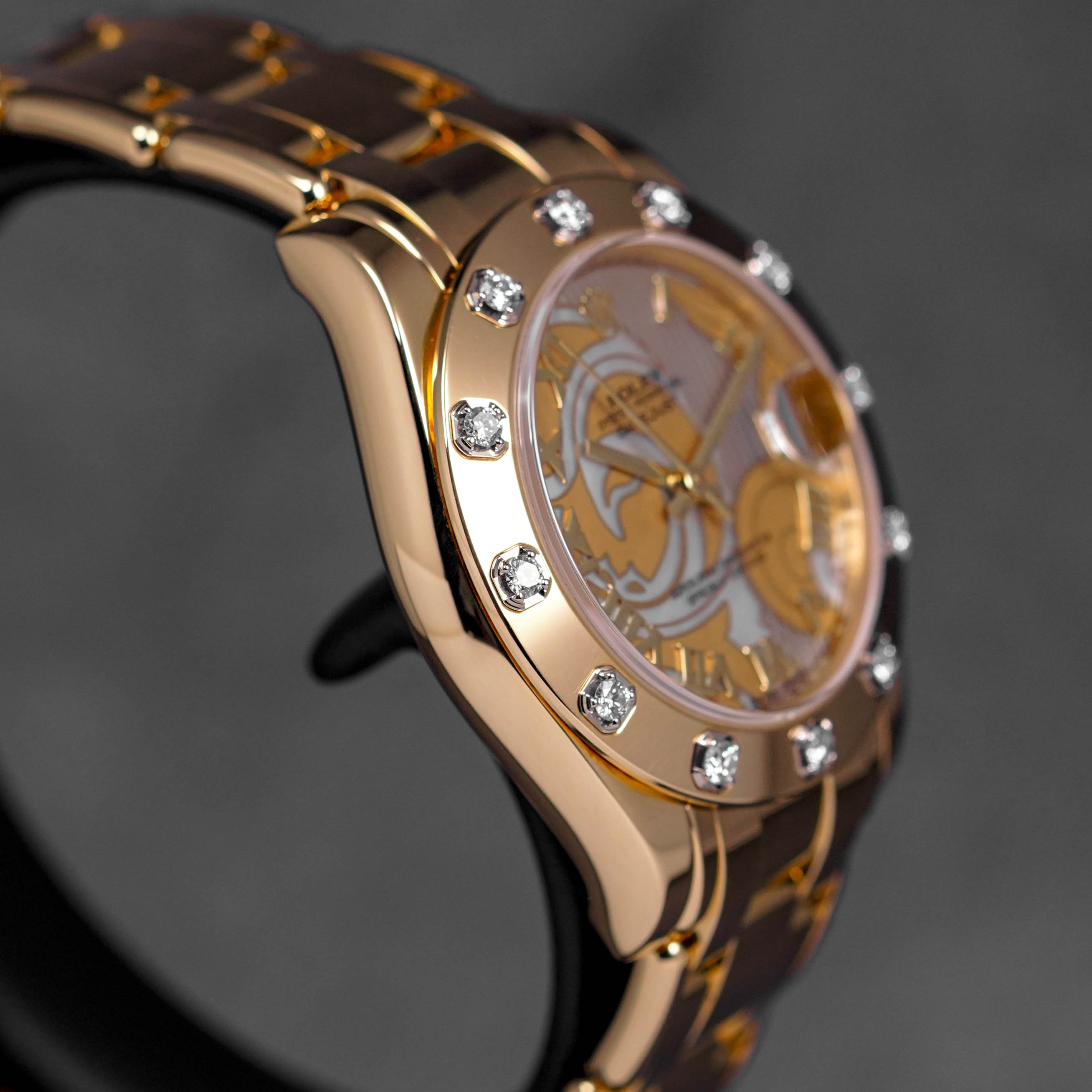 DATEJUST PEARLMASTER 34MM YELLOWGOLD 'DUST DREAM' MOP DIAMOND DIAL (WATCH ONLY)