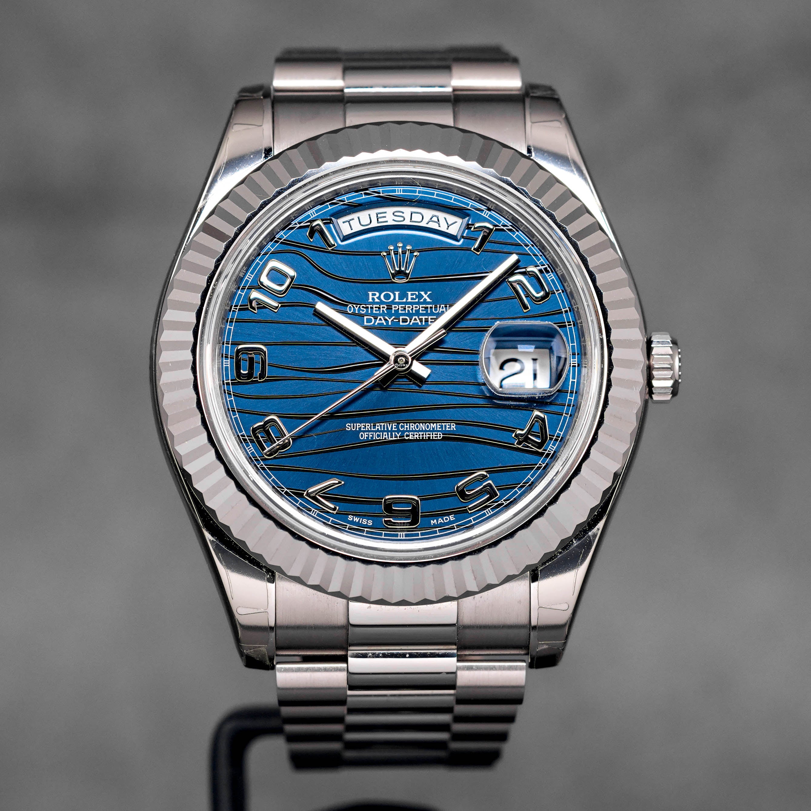 Blue Wave Dial Rolex Day Date Blue Face Rolex Day-Date 36
