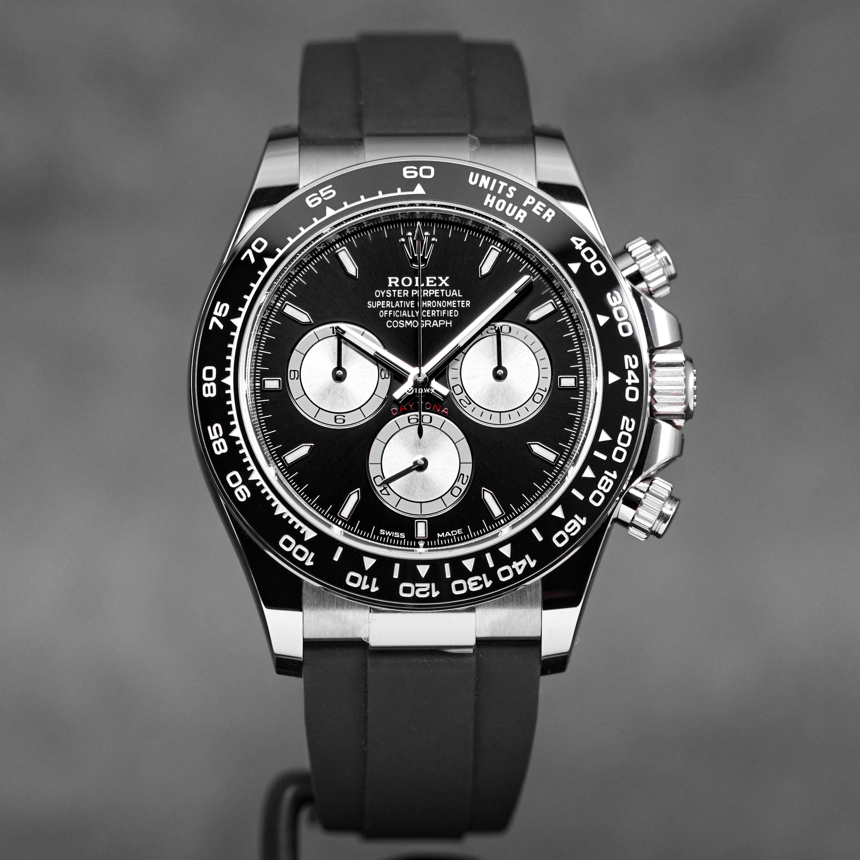 DAYTONA OYSTERFLEX WHITEGOLD BLACK DIAL RING BEZEL (2025)
