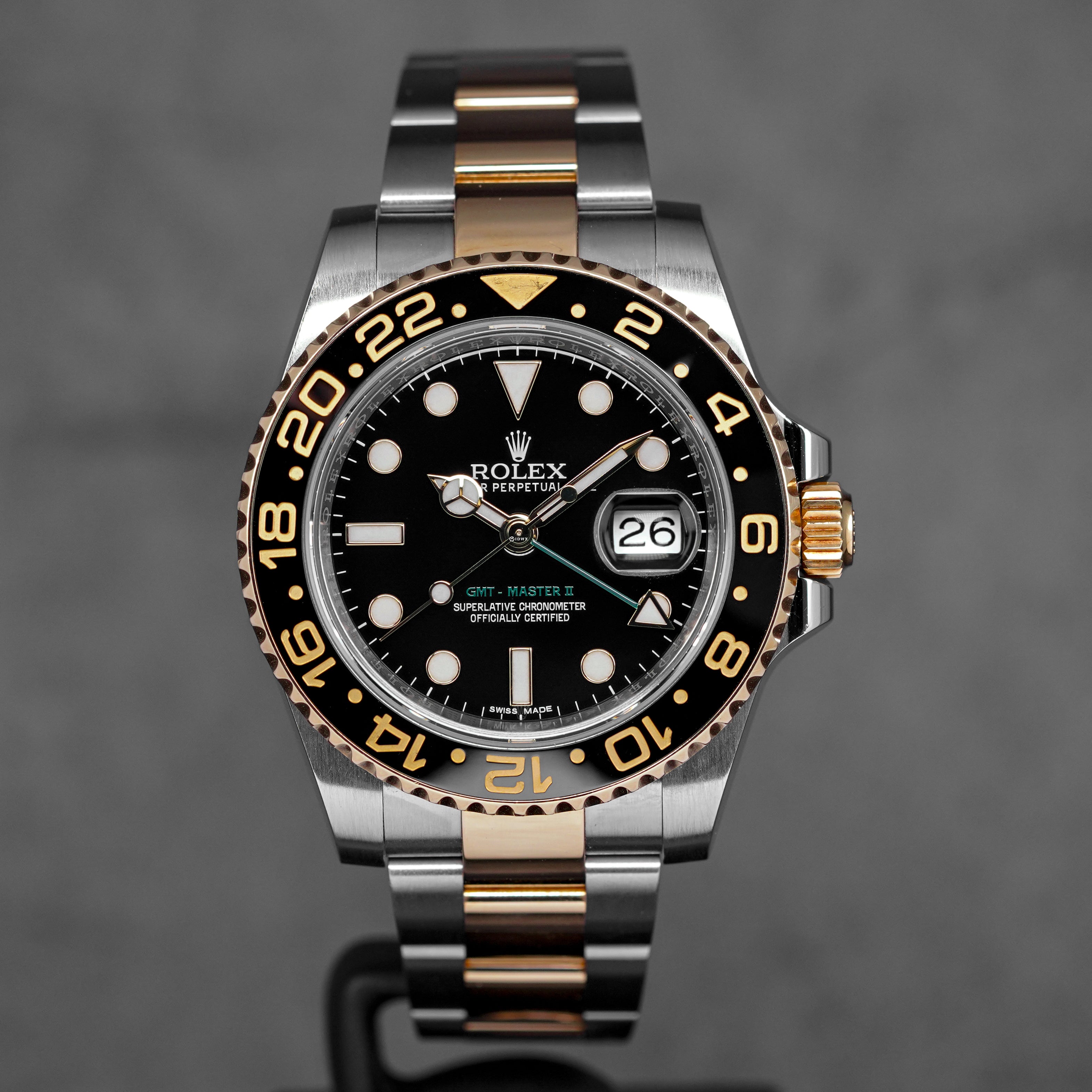 Harga Rolex GMT Master II Twotone Yellowgold Black Indonesia