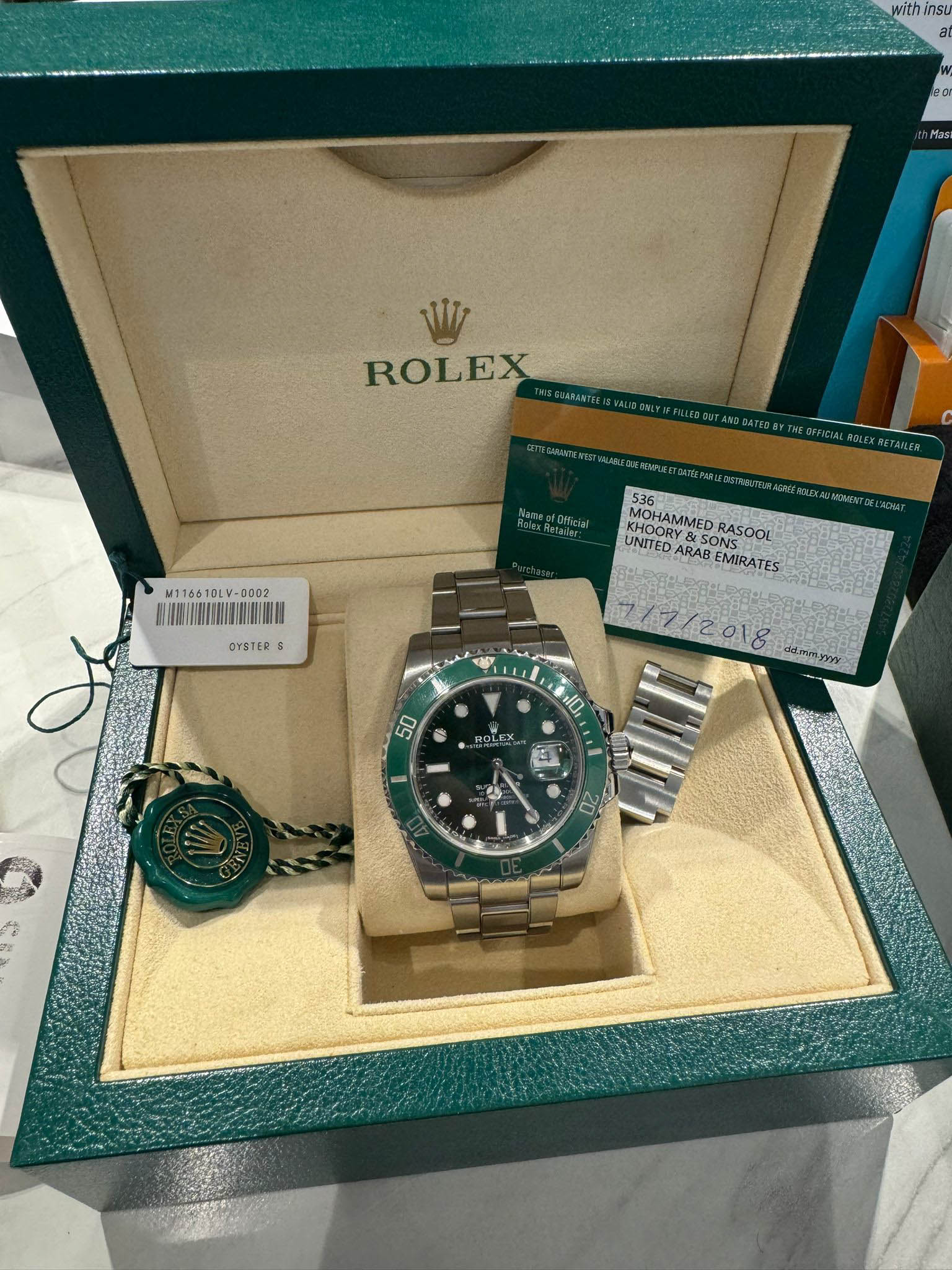 SUBMARINER DATE 40MM 'HULK' (2018)