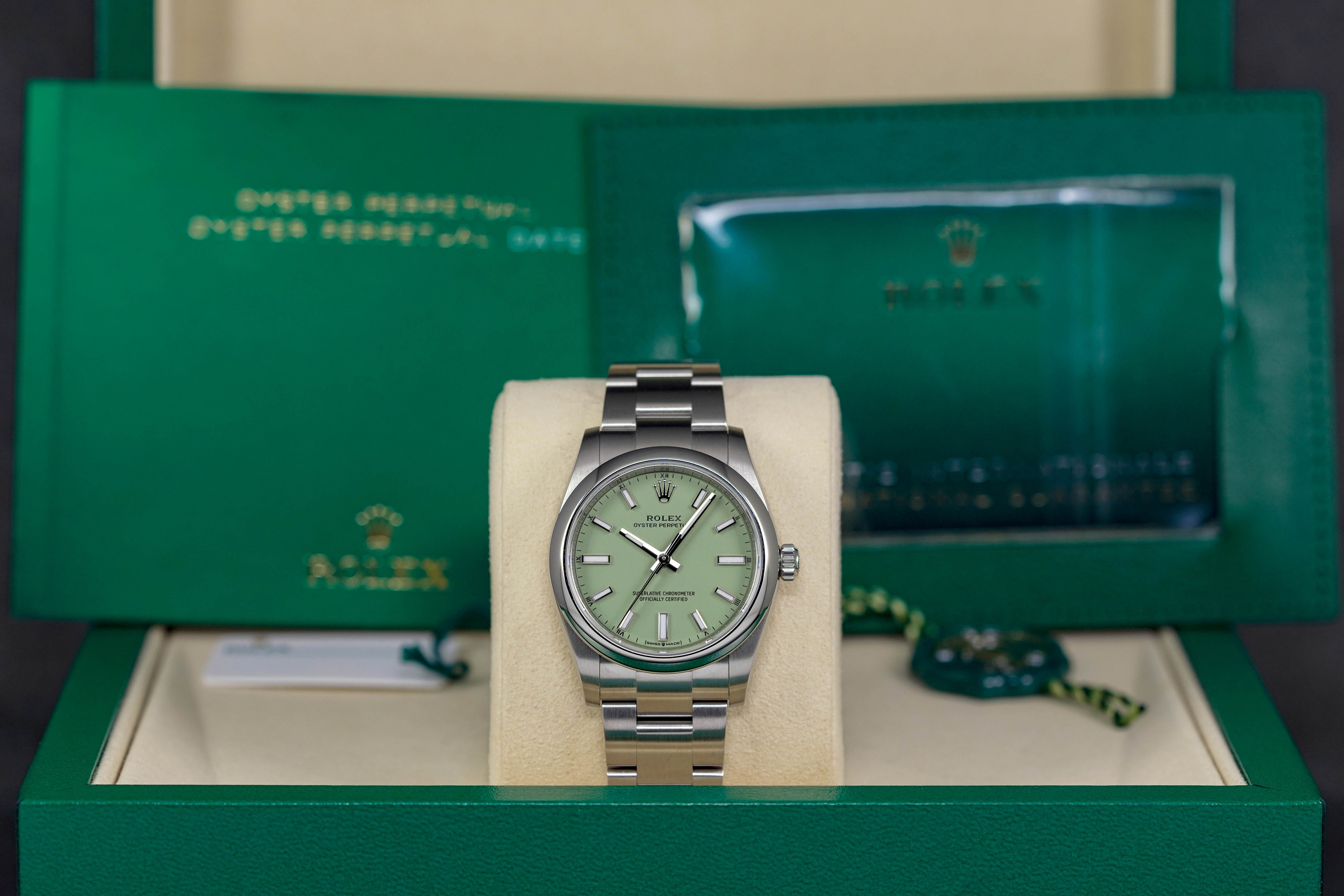 Harga Rolex Oyster Perpetual 34 Pistachio Indonesia